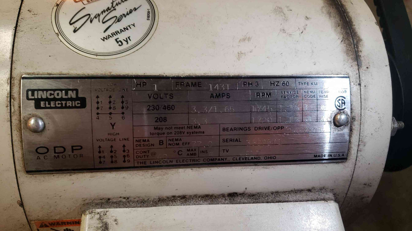 The Johnson System Small Air Compressor 230/460v Model 210 5 (SKU: 4496AA)(4496AA)