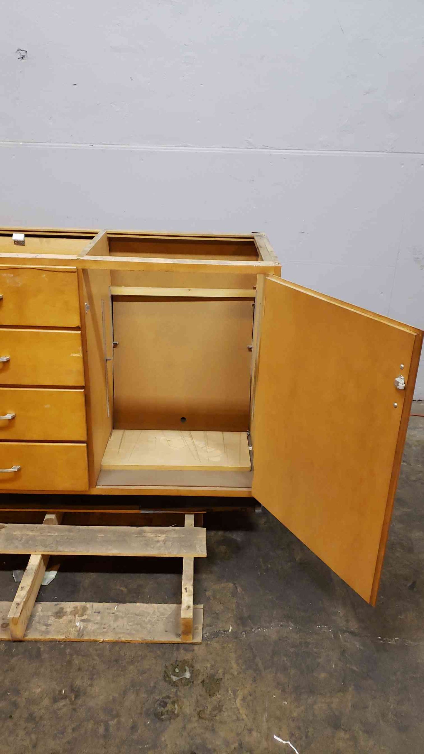 6' Wooden Kewaunee Casework W/ 4 Drawers 2 Doors (1374AA)(1374AA)