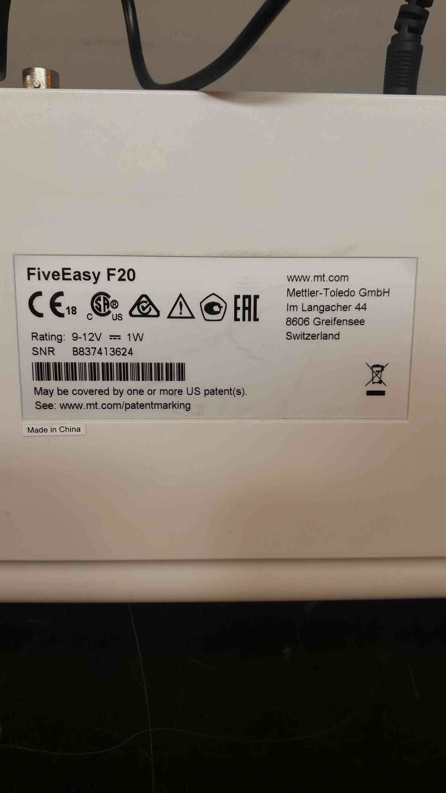 Mettler-Toledo FiveEasy F20 pH/mV pH meter(4906AA)