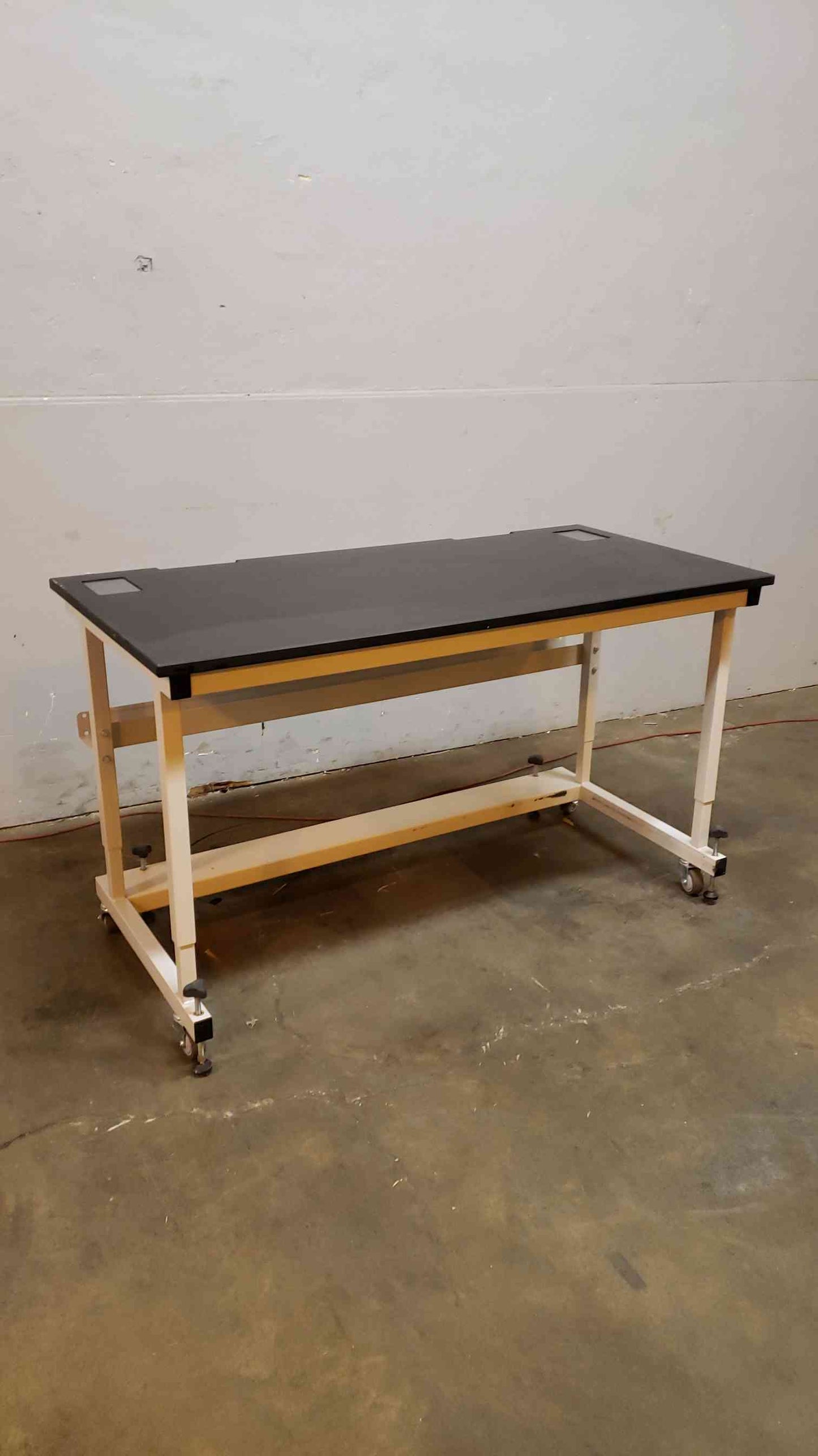 5' Rolling Lab Table Desk Epoxy Top (SKU: 3458AA)(3458AA)