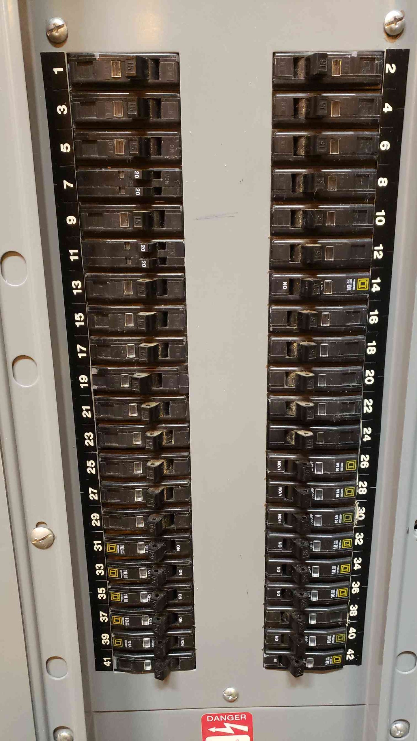 225A NQOD Square D Panel Board 208/120/240V LOADED(100286)