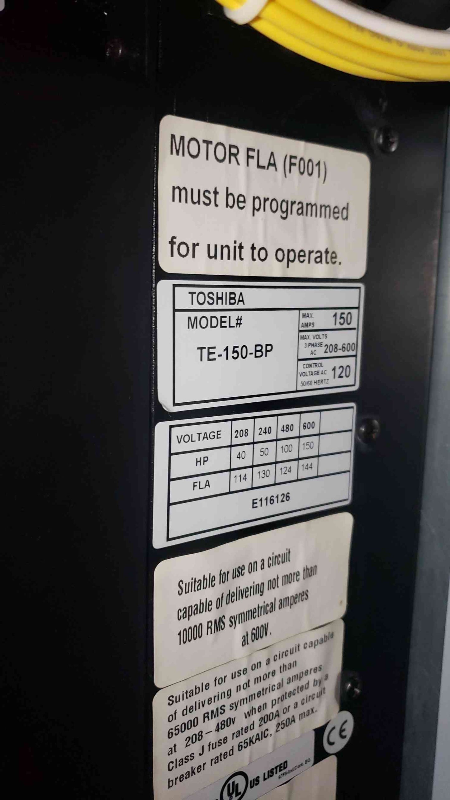 NEW 100HP TOSHIBA VT130Q9U410K & VFAS14550PLX9 Adjustable Speed Drive in Enclosure(100392)