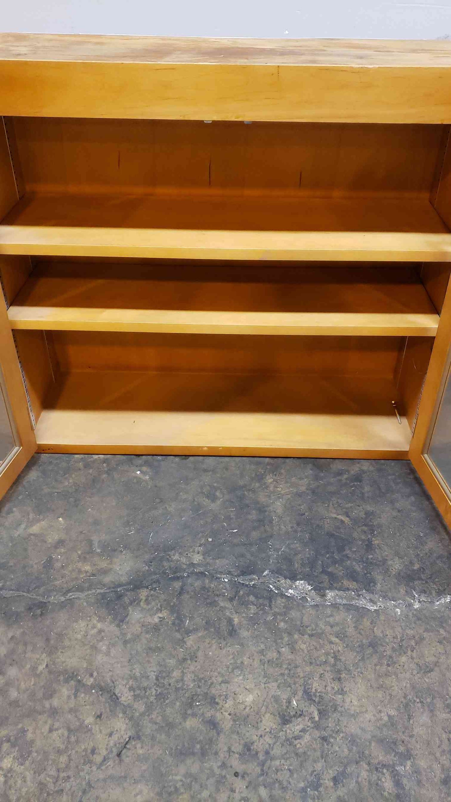 3' Wood Kewaunee Lab Casework Overhead Glass(1375AA)