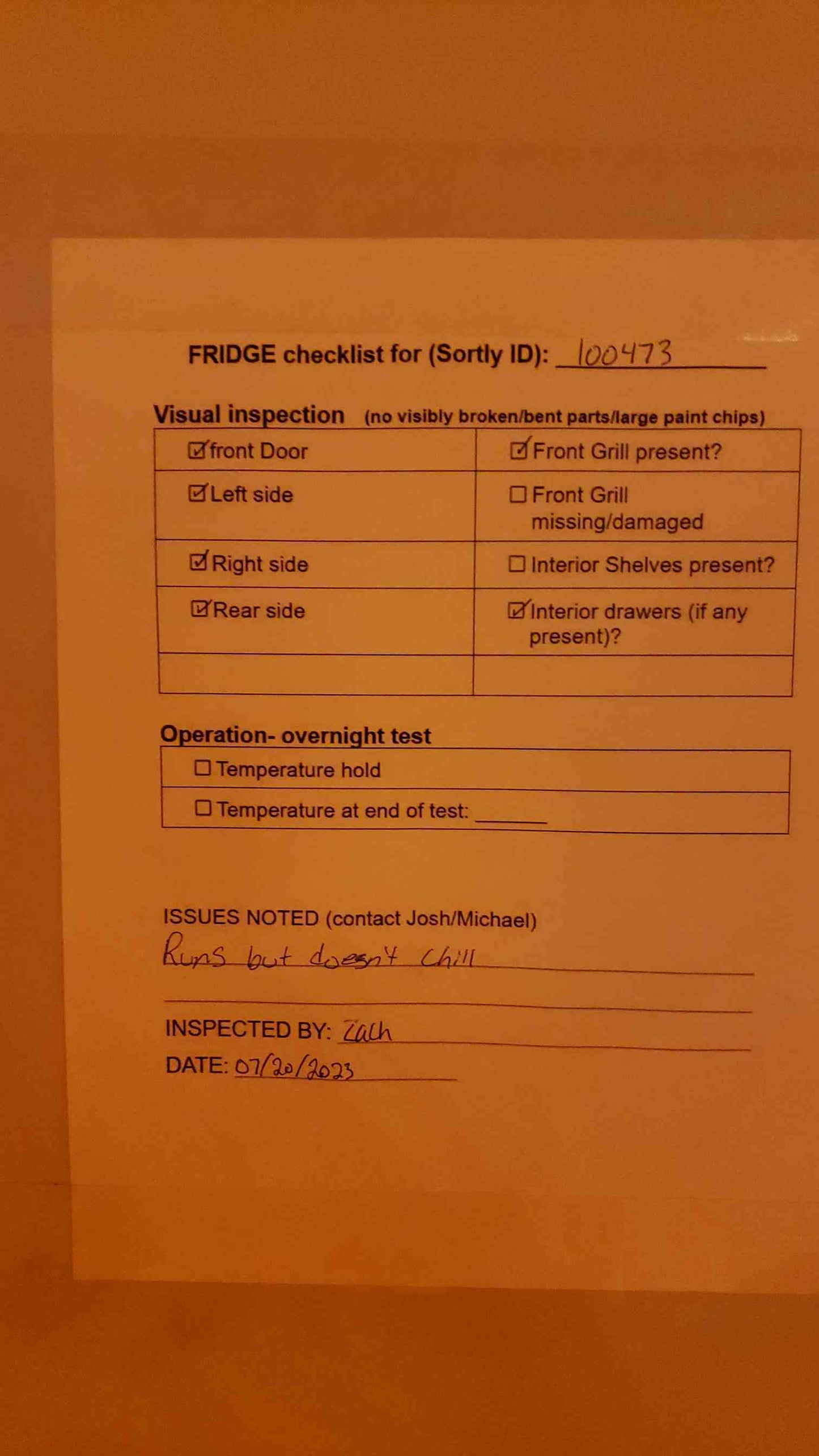 AS-IS ABS ULTRA-86 FREEZER/REFRIGERATOR ABT-230V-2586 ULC AS-IS(100473)