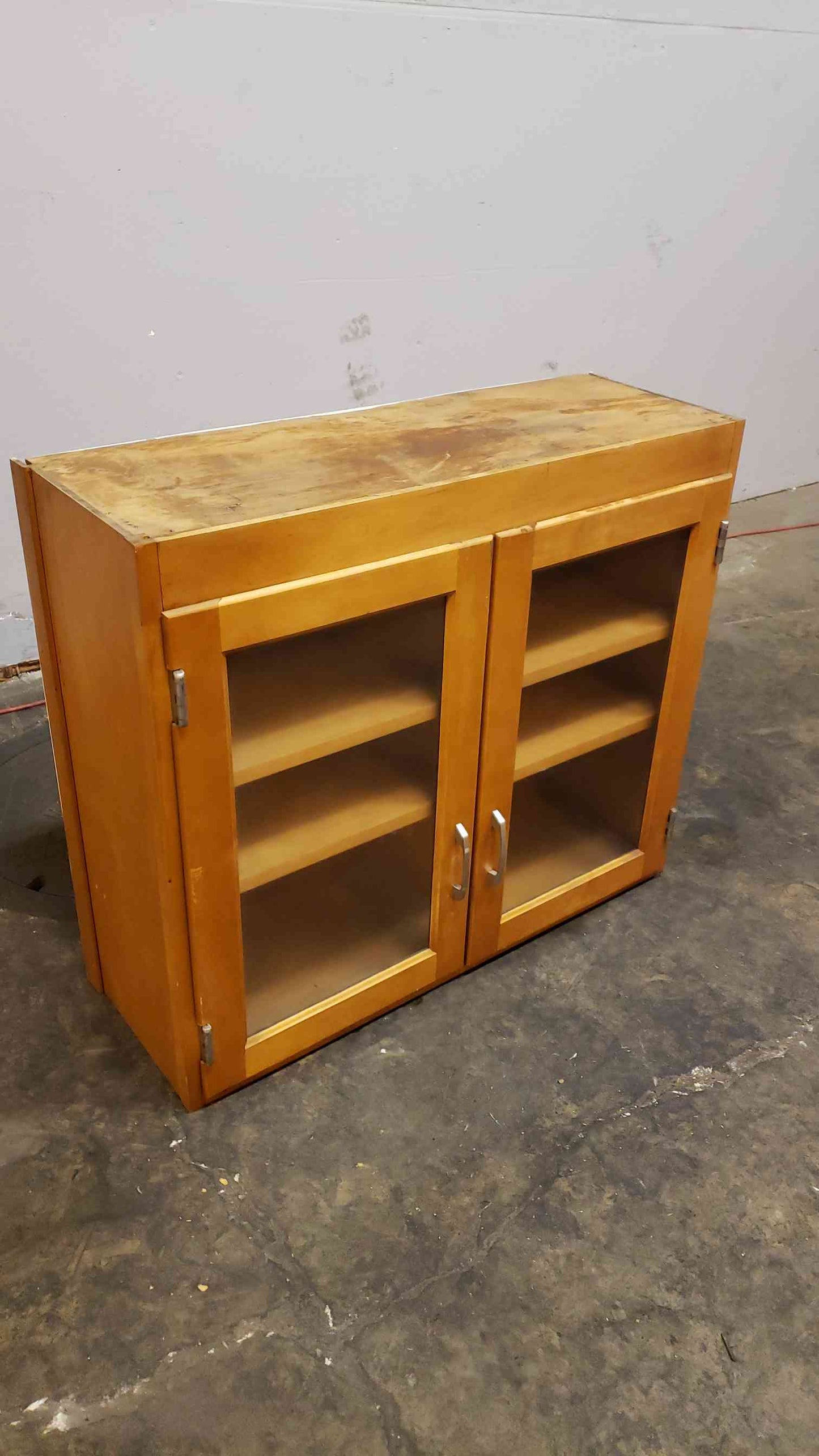 3' Wood Kewaunee Lab Casework Overhead Glass(1375AA)