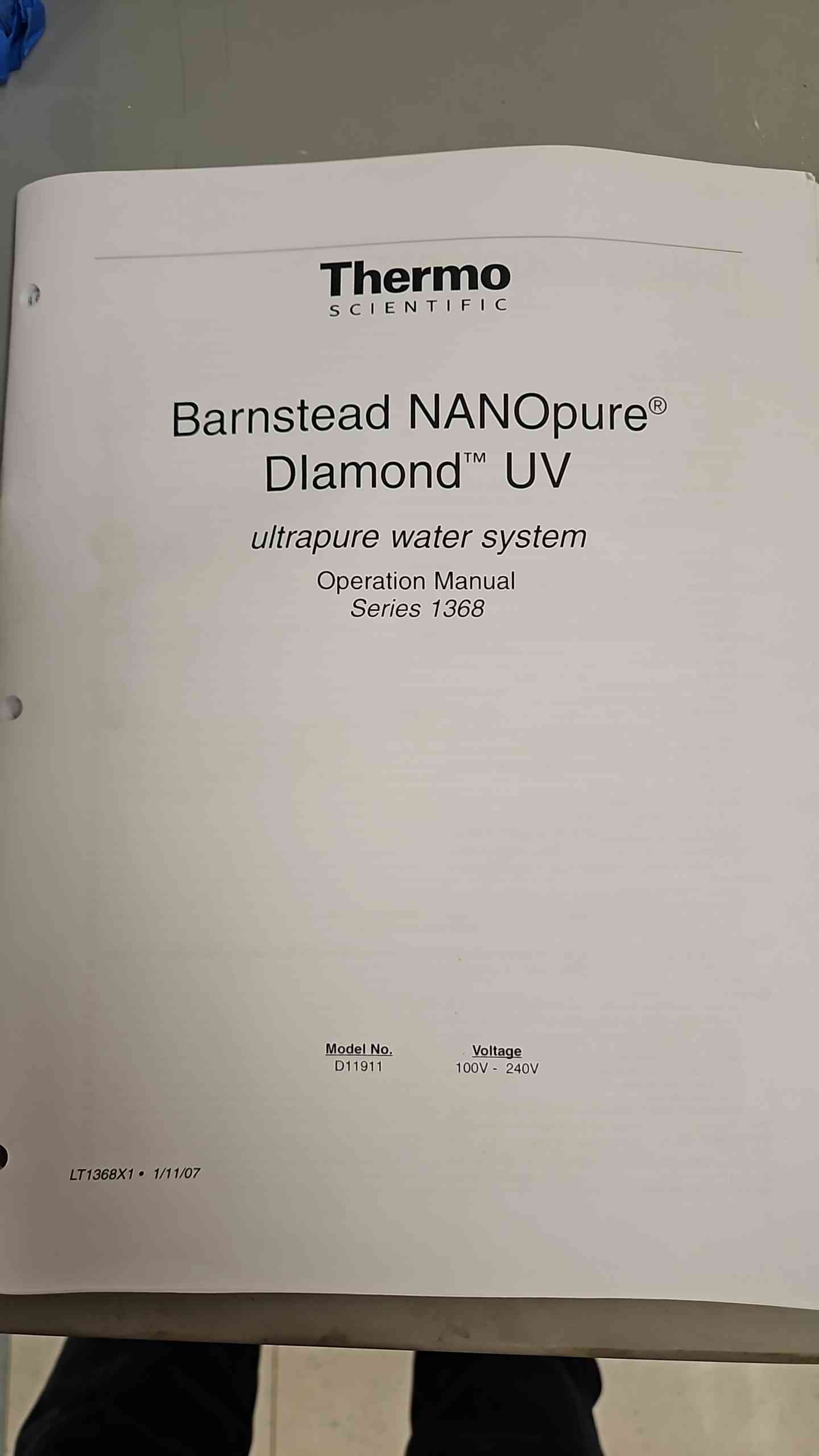Barnstead NANOpure Dimond UV Ultrapure Water System Series 1368 (SKU: 5361AA)