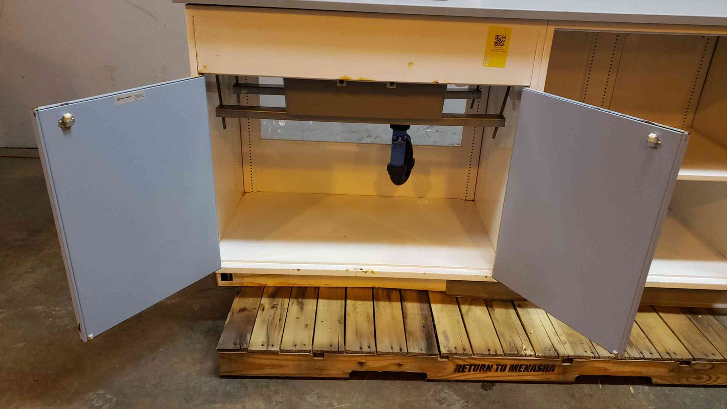 Fisher Hamilton 68" Sink Bundle Lab Casework w/ Shelves & Fixtures (SKU: 2931AA)(2931AA)
