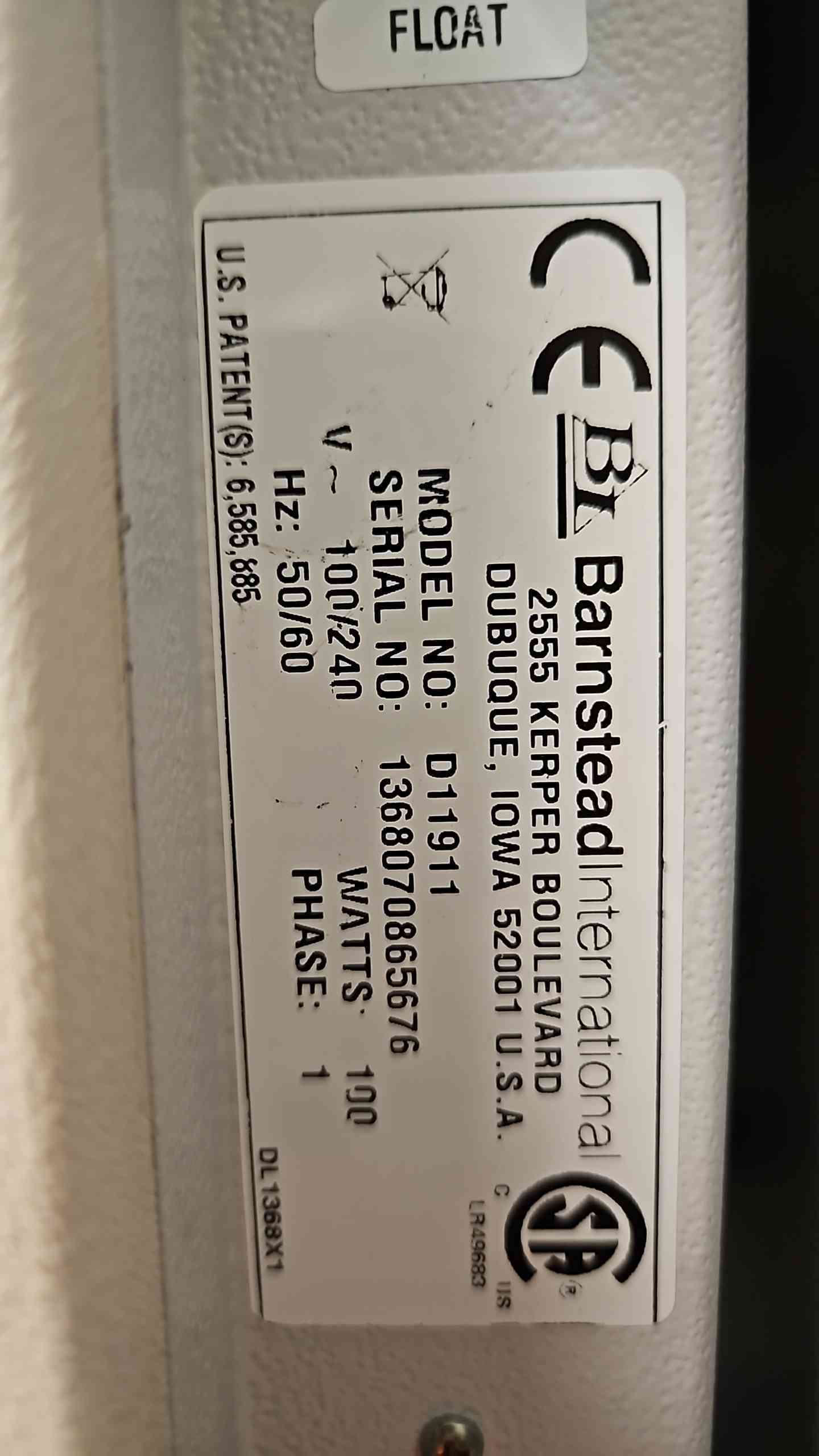 Barnstead NANOpure Dimond UV Ultrapure Water System Series 1368 (SKU: 5361AA)