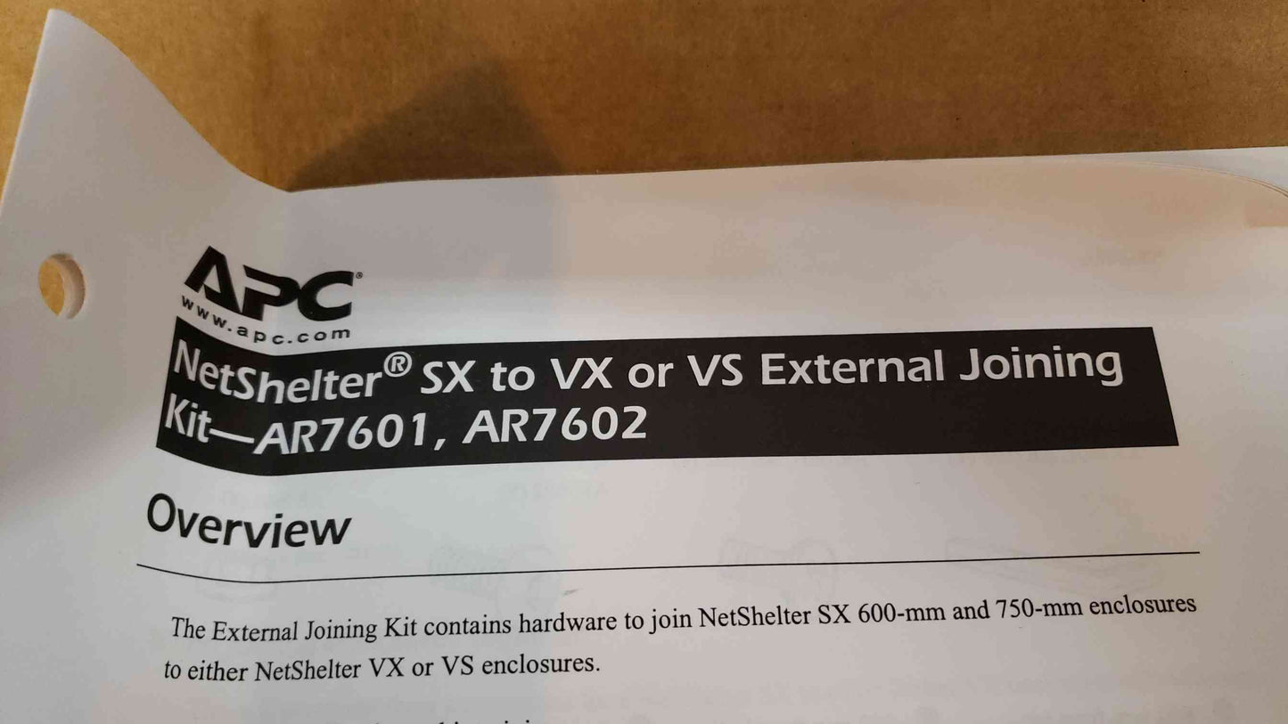 *Pickup Only* NEW APC Netshelter SX to VX or VS External Joining Kit AR7602(100864)