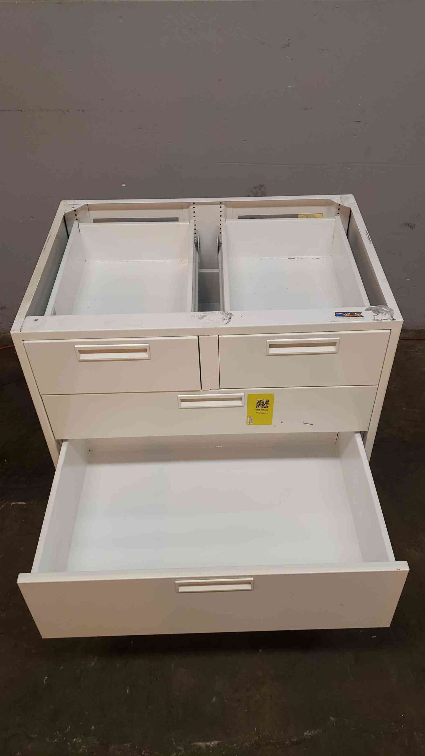 White 30" Fisher Hamilton Casework W/ 5 Drawers(3870AA)