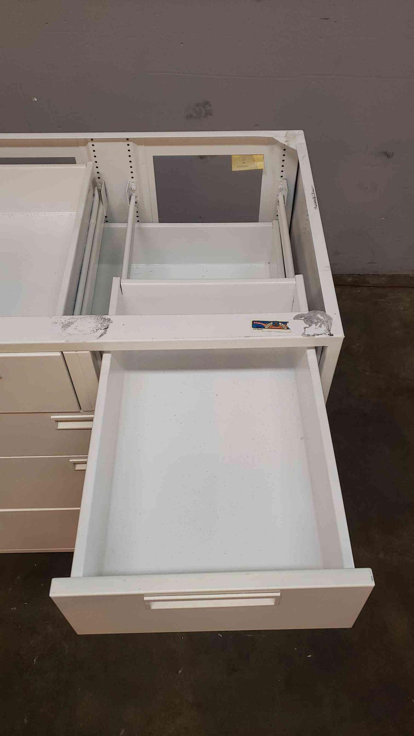 White 30" Fisher Hamilton Casework W/ 5 Drawers(3870AA)