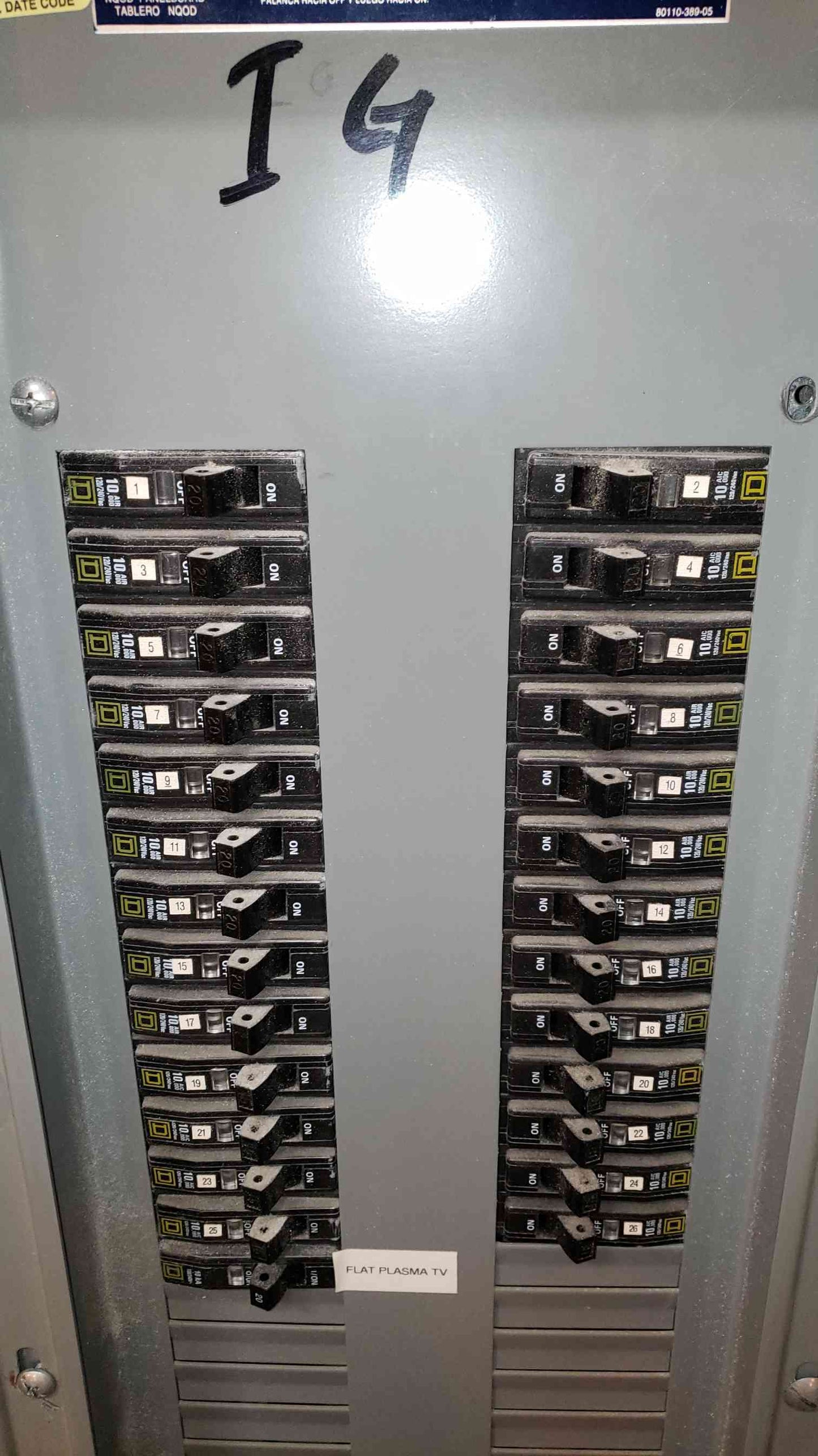 225A NQOD Square D Breaker Panel Board 120/208/240V(100294)
