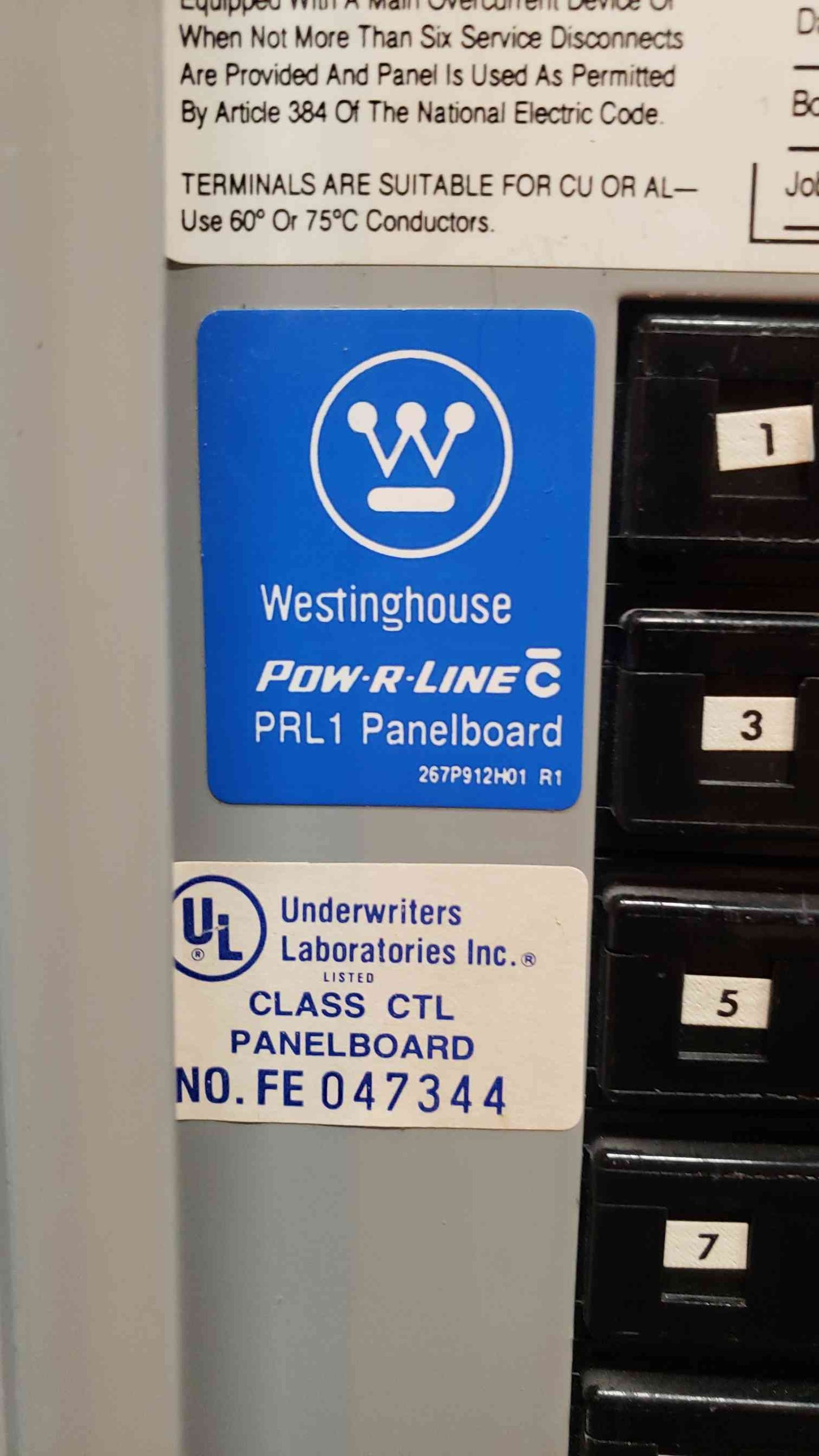 Westinghouse 6' Panel Box (SKU: 3393AA)(3393AA)