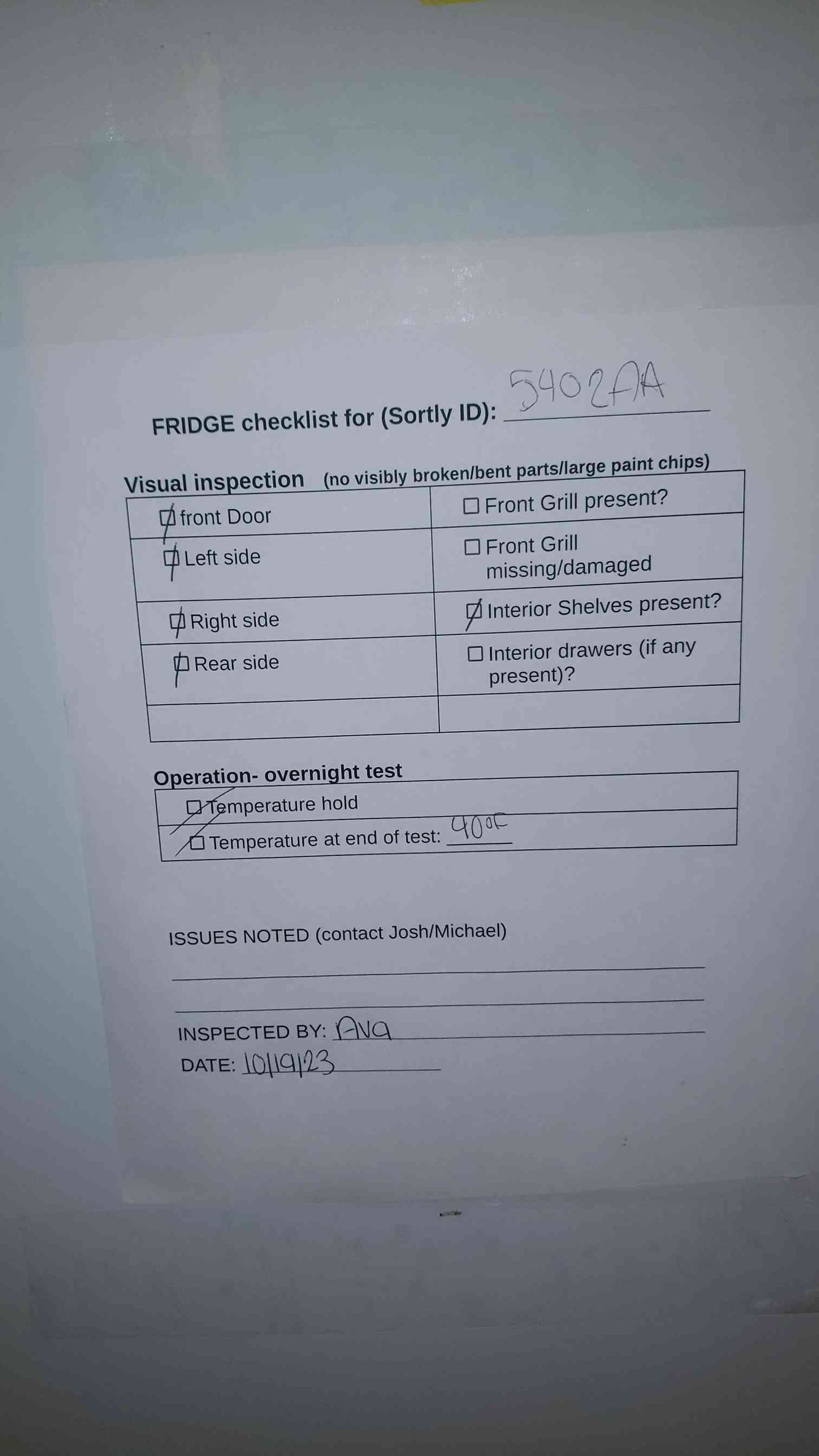 20" VWR Under-counter Refrigerator Lab Use (5402AA)(5402AA)