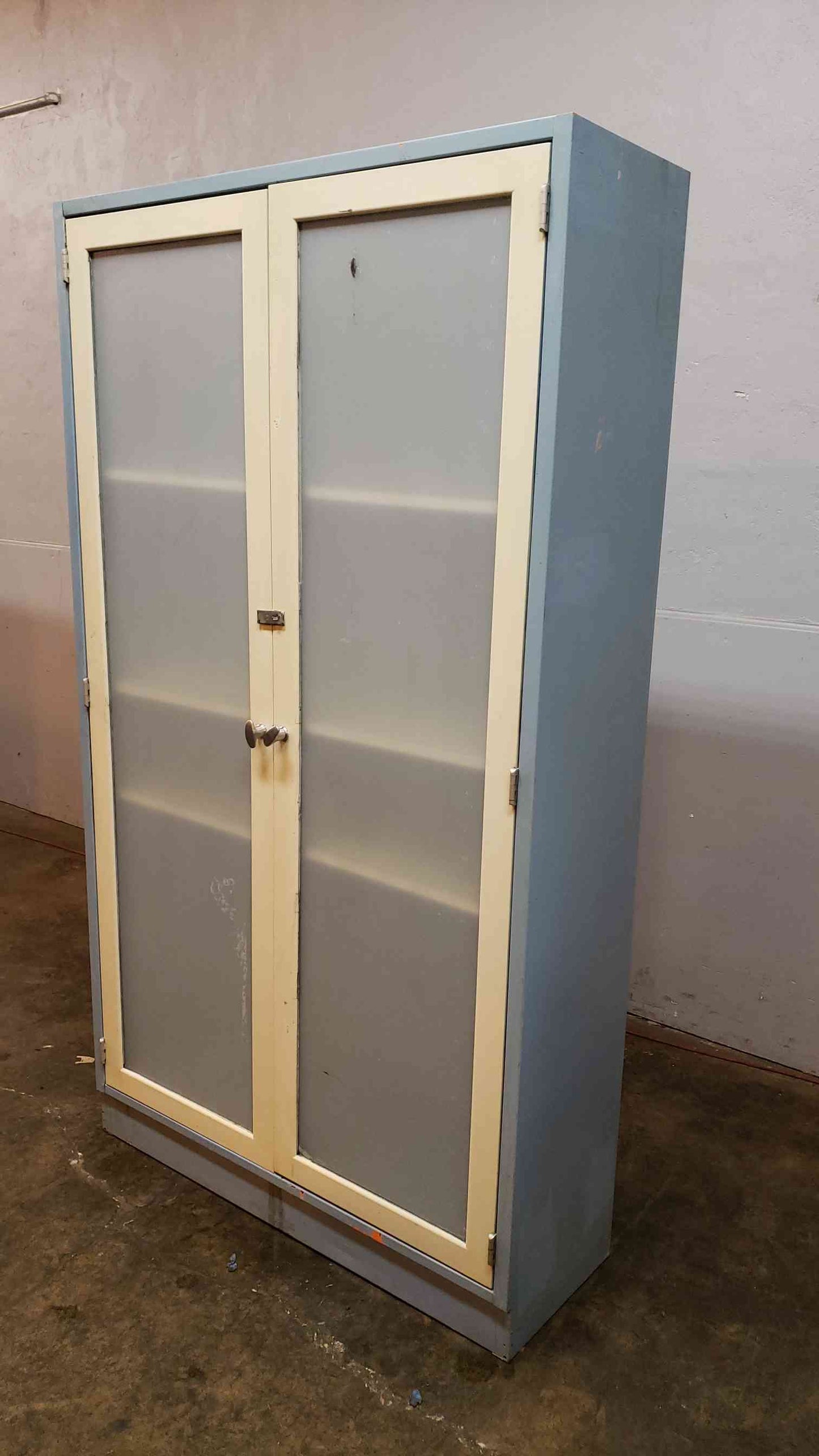 7' Tall Large Lab Storage Cabinet Metal Casework Glass(1381AA)