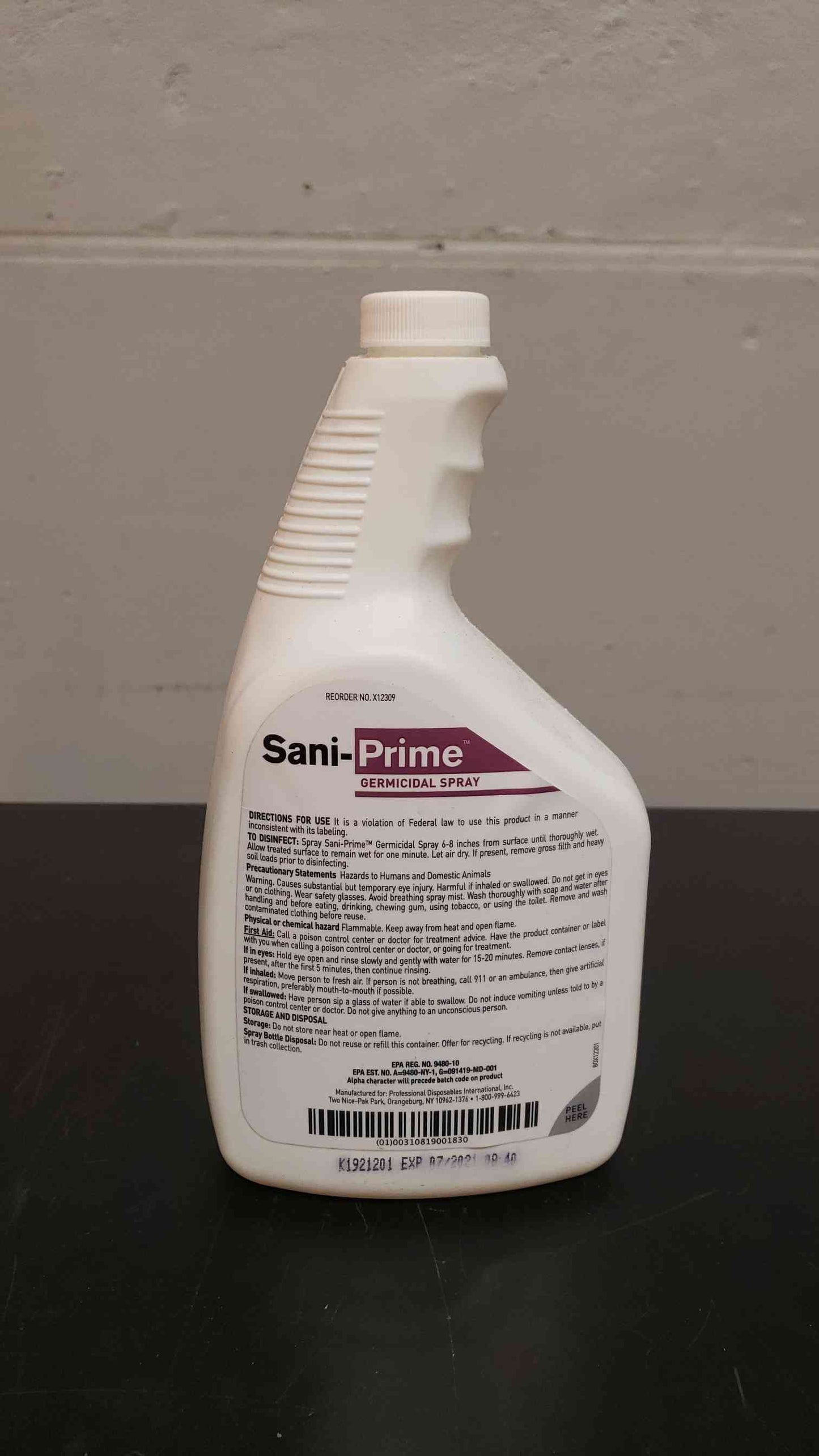 Lot of 5 PDI Sani Germicidal Spray Sani-24 Bactericidal Virucidal 32 oz Spray(4897AA)