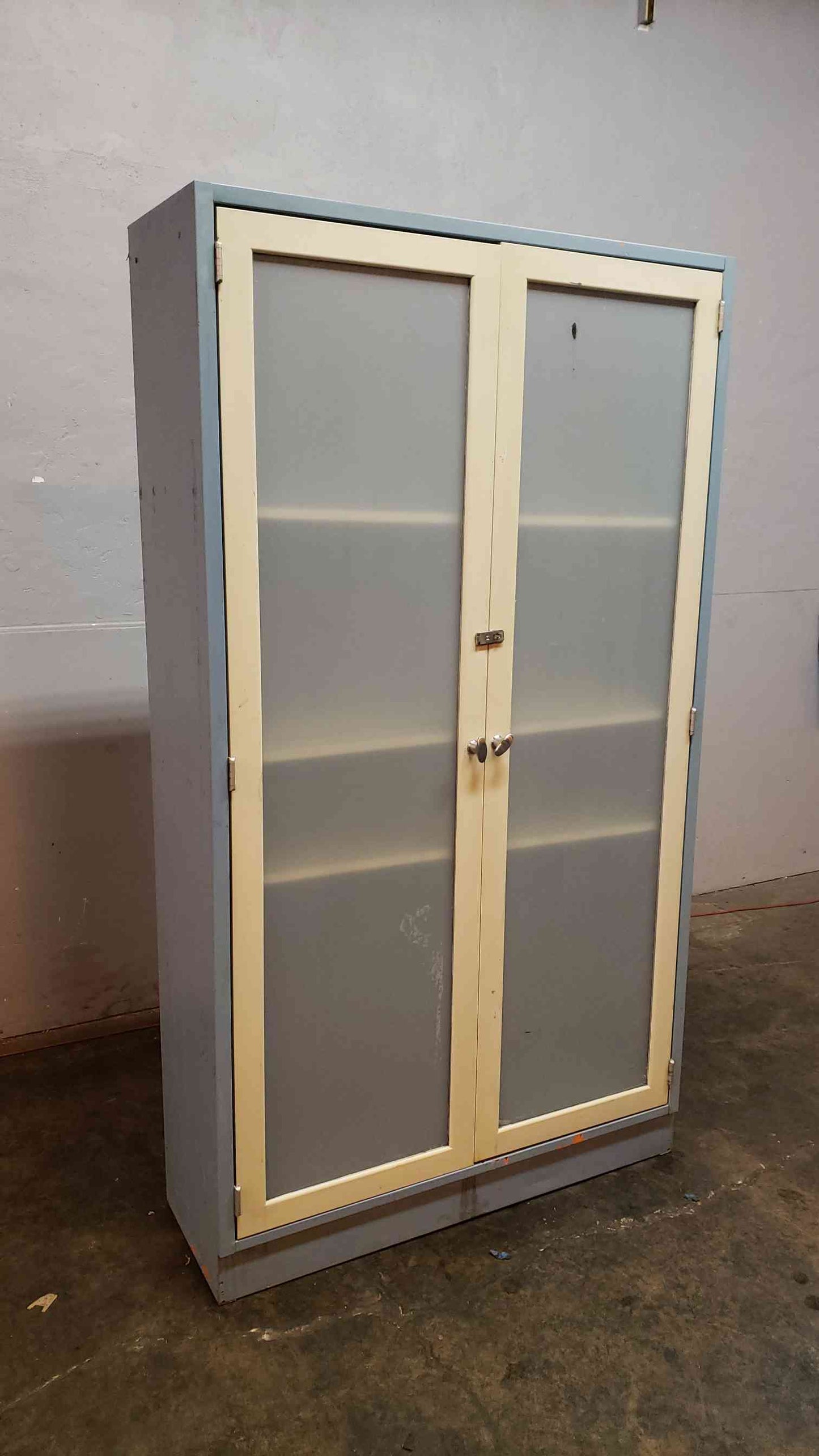 7' Tall Large Lab Storage Cabinet Metal Casework Glass(1381AA)