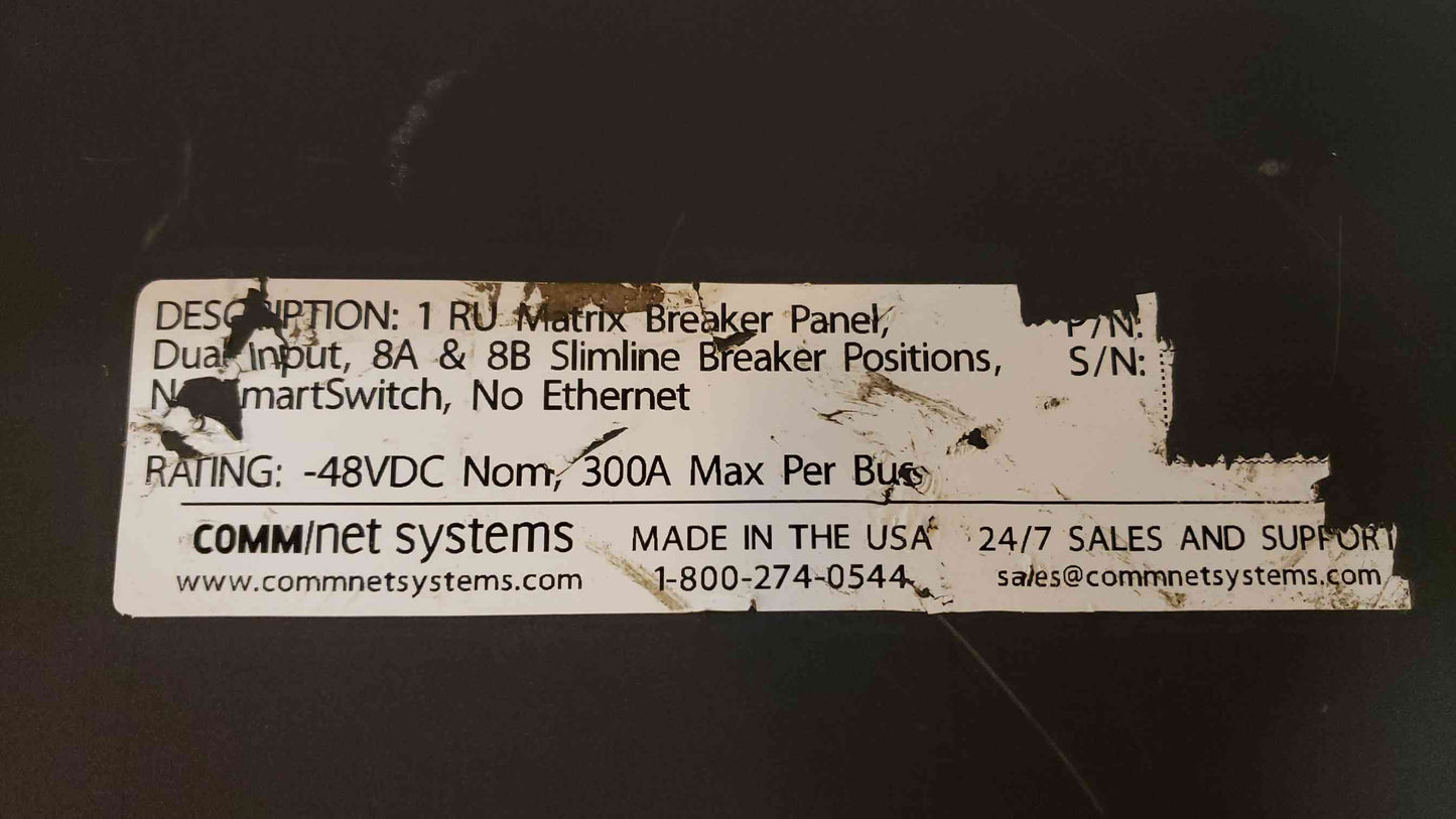 COMM/net MATRIX High Power Density DC Distribution Center (SKU: 2888AA)(2888AA)