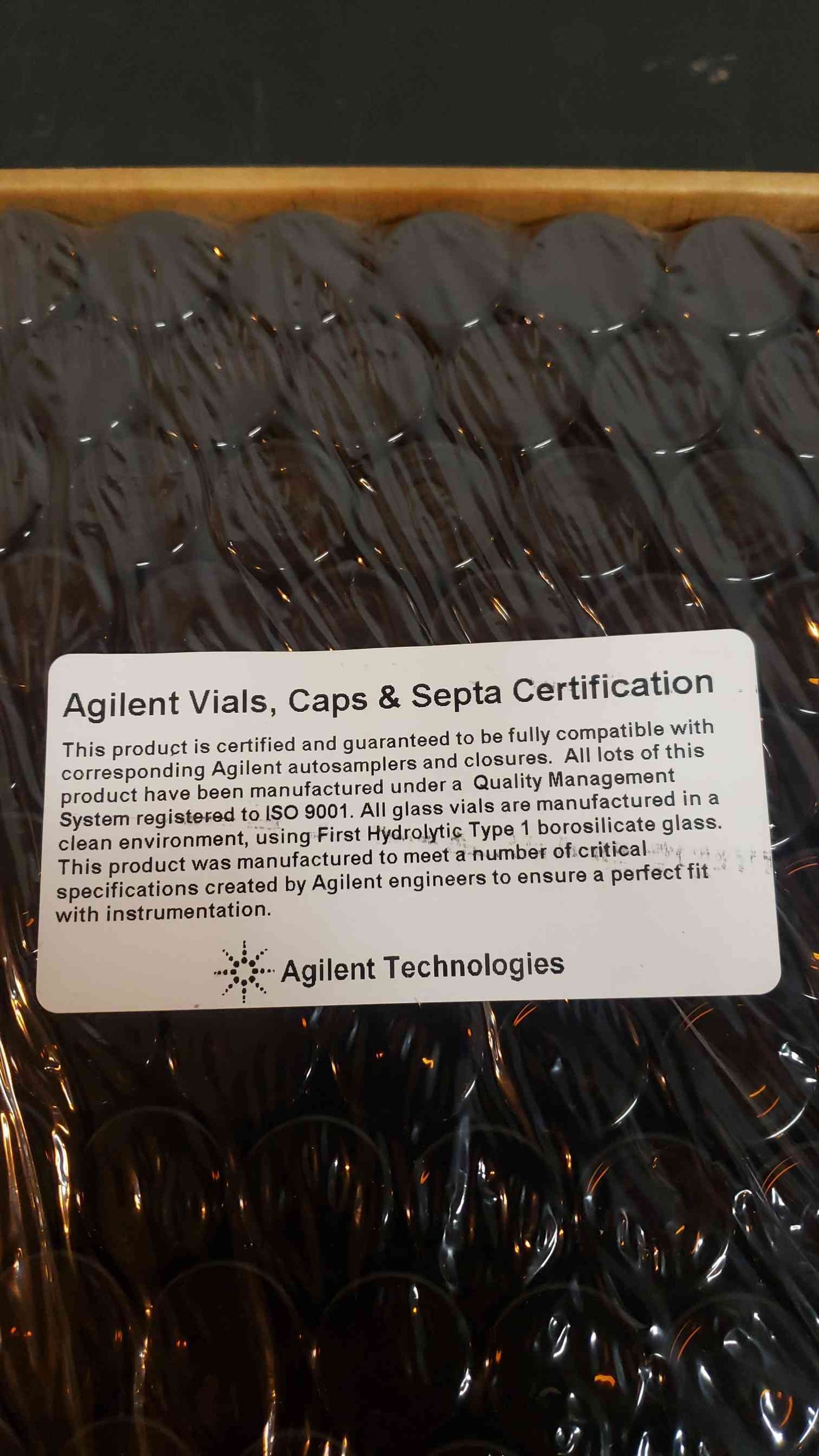 Lot of 100 Agilent Technologies Amber 20ml Vial (SKU: 4402AA)