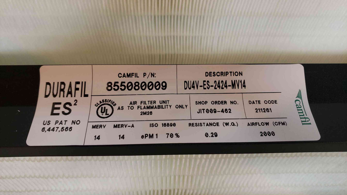 Camfil Durafil 4V 24X24X12 855080009 UL 900 (SKU: 2378AA)(2378AA)