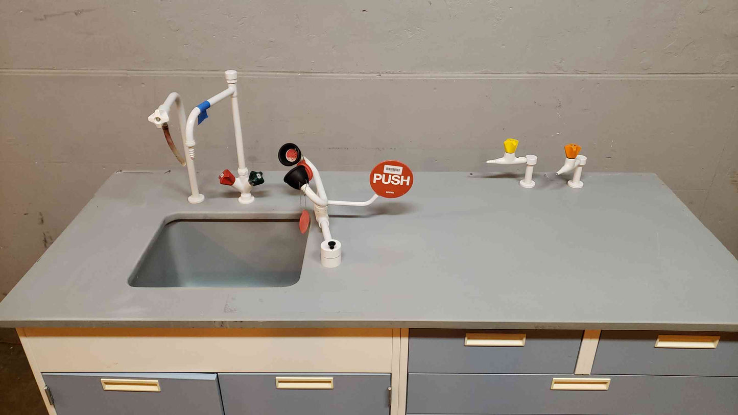 Fisher Hamilton 73" Sink Casework Bundle Eyewash & Fixtures (SKU: 2933AA)(2933AA)