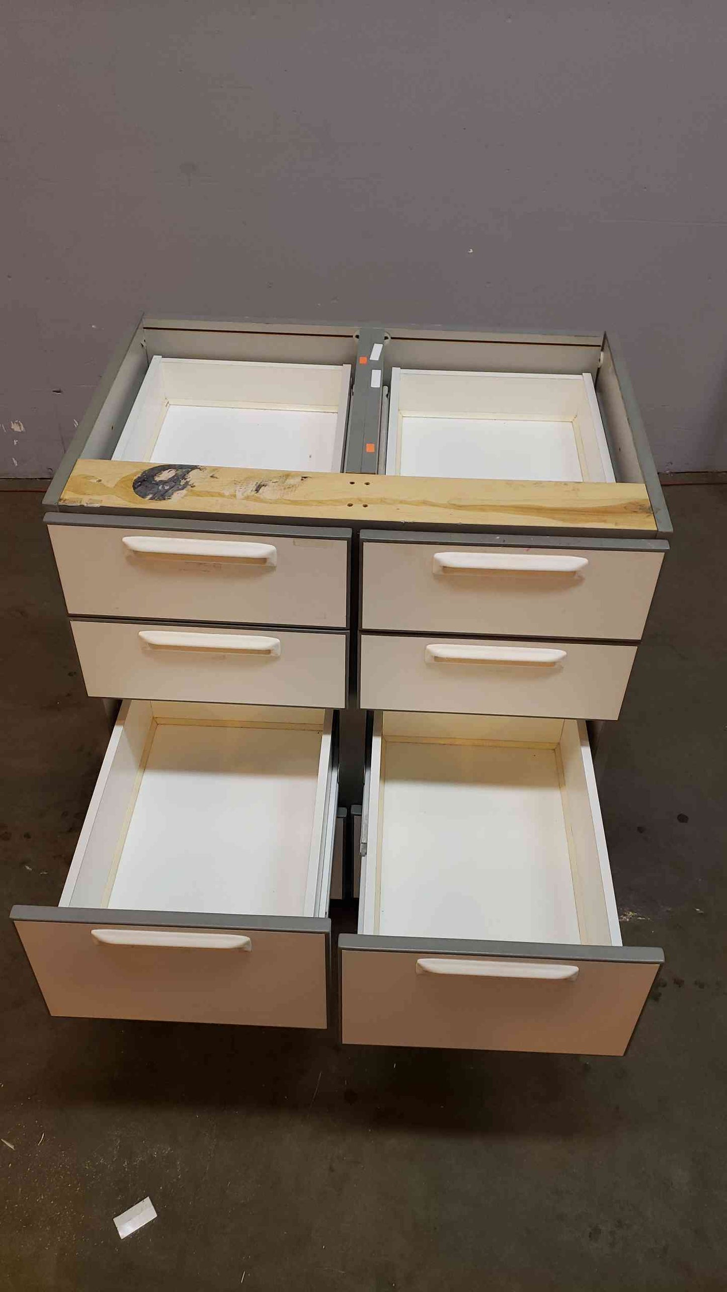 3' Recessed Wooden Casework W/ 8 Drawers(Q16654)