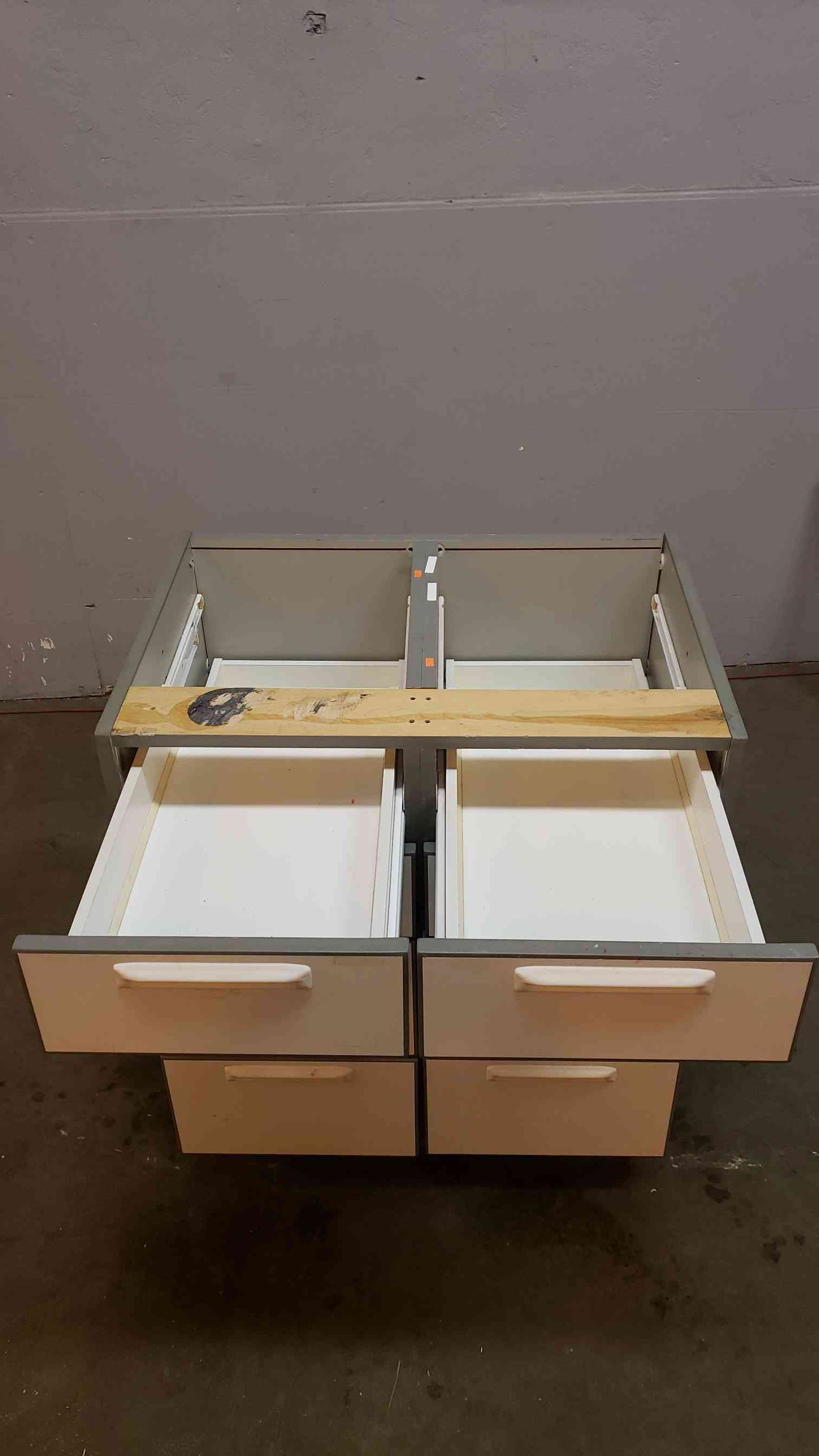 3' Recessed Wooden Casework W/ 8 Drawers(Q16654)