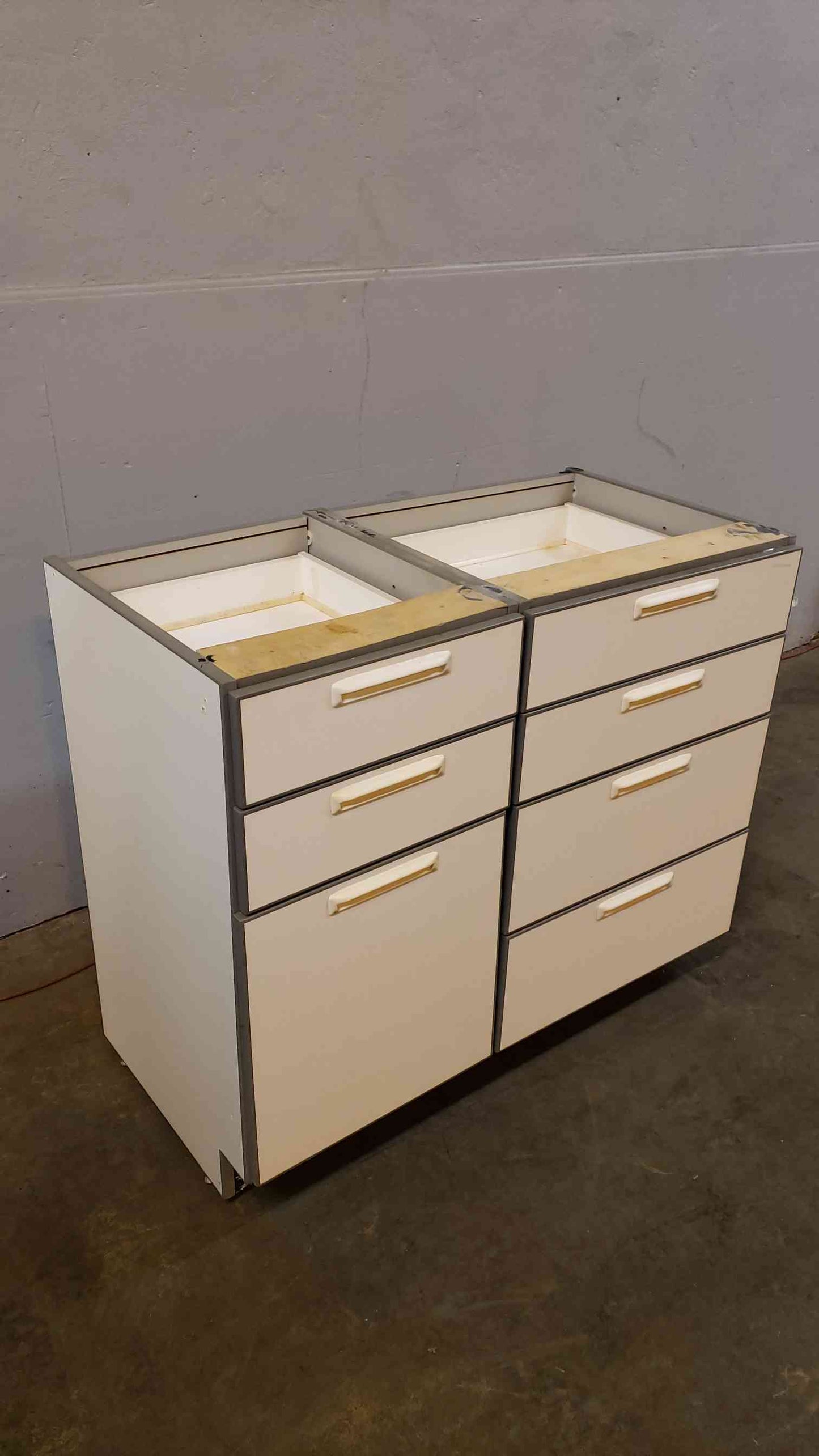 42" Recessed Wooden Casework W/ 7 Drawers(Q16680)