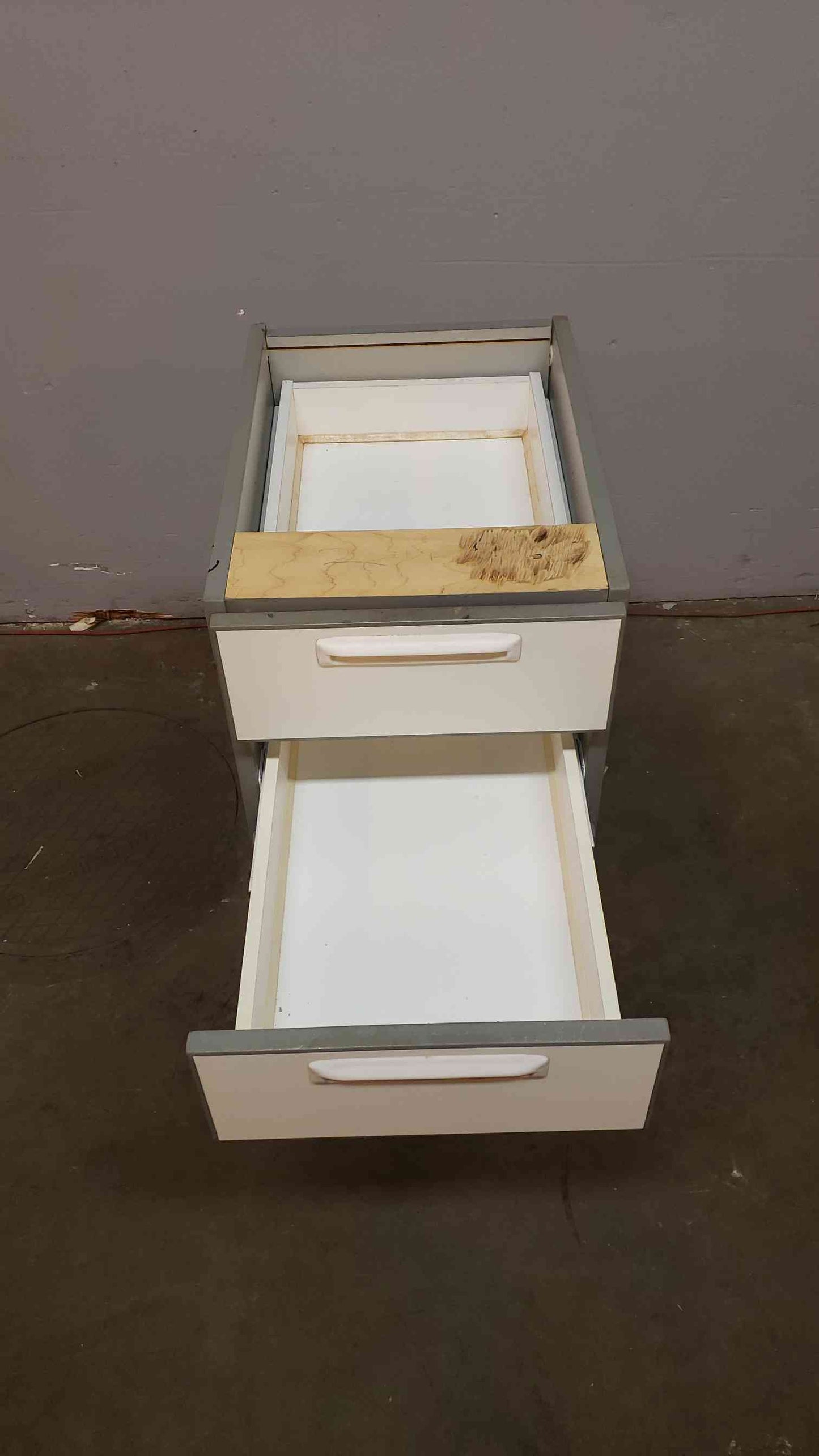 15" Recessed Wooden Casework W/ 4 Drawers(Q16692)