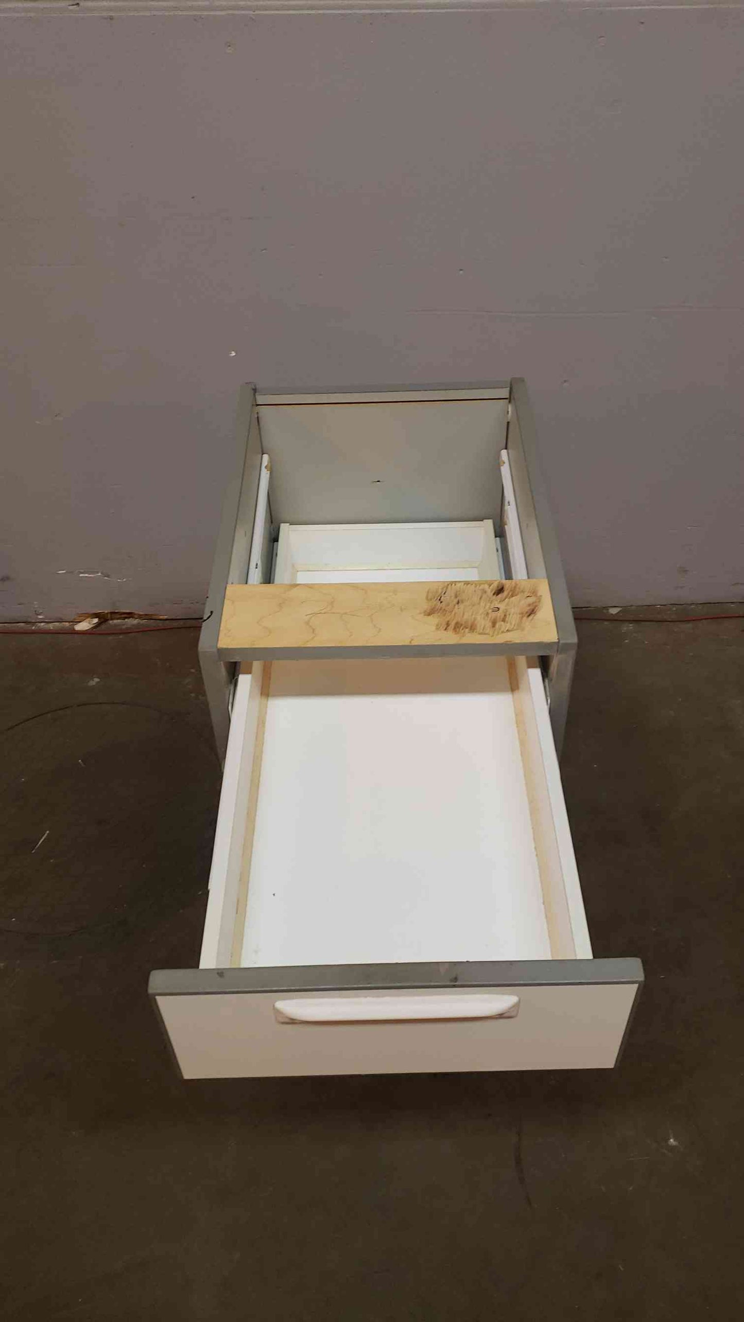 15" Recessed Wooden Casework W/ 4 Drawers(Q16692)
