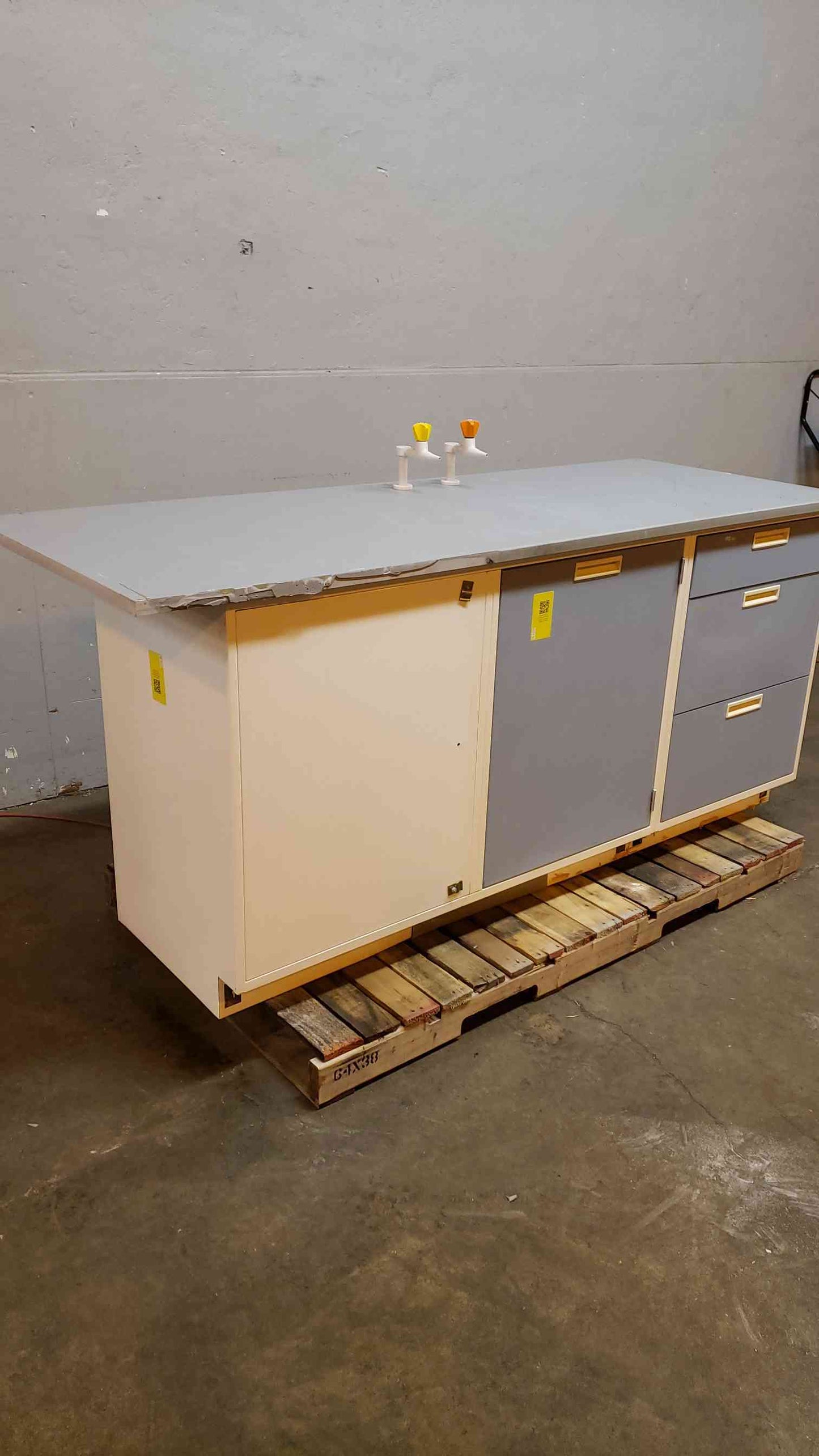 80" Fisher Hamilton Base W/ Gray Countertop (SKU: 2929AA)(2929AA)