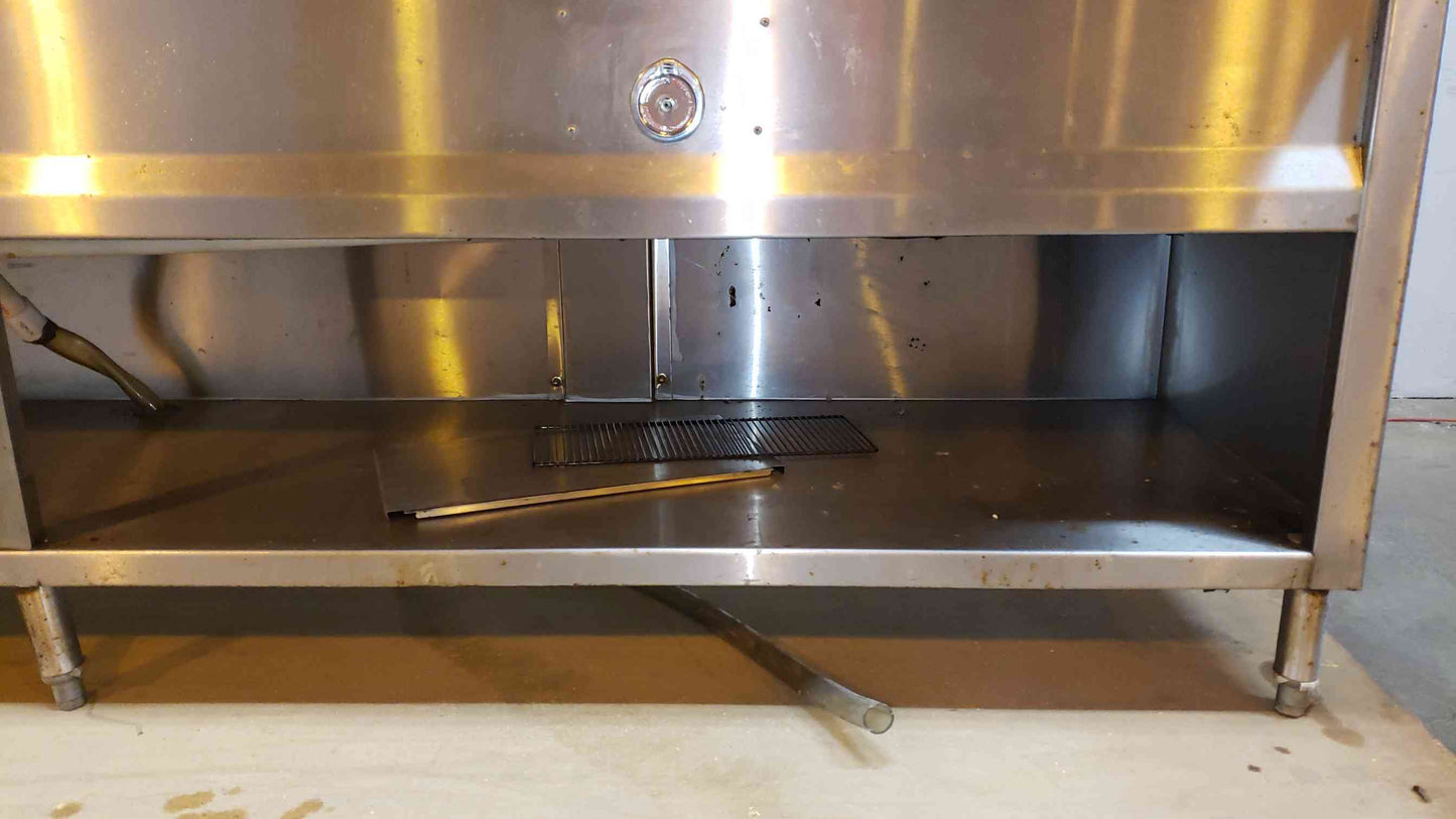 GENERAL 9' Stainless Steel 8 Tray Food Serving Station Cafeteria(100729)