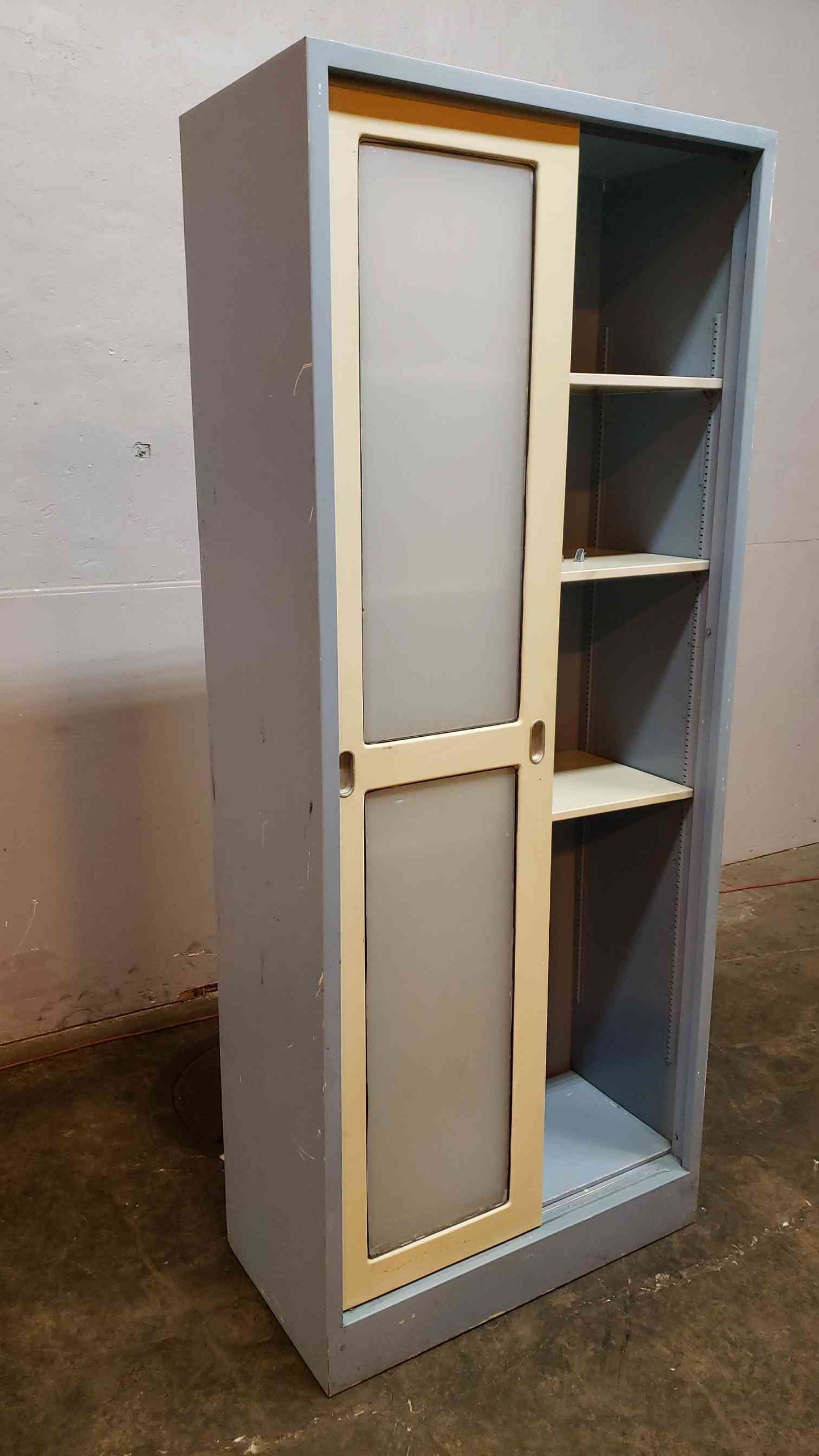 7' Tall Blue Metal Storage Lab Cabinet with Shelves(1378AA)