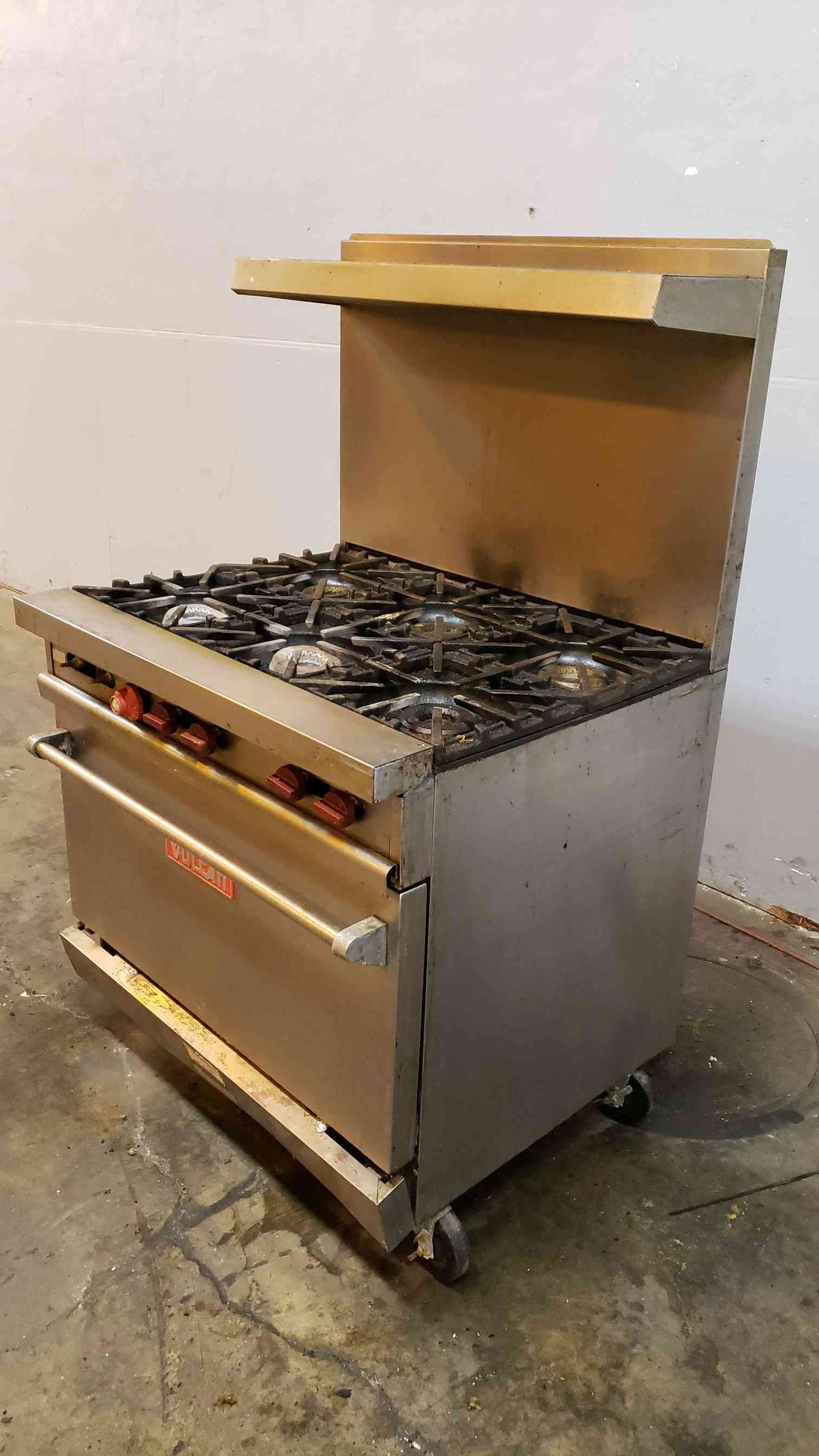 VULCAN Stainless Steel 6 Burner Oven VG36 Commercial Gas Range Stove(100786)