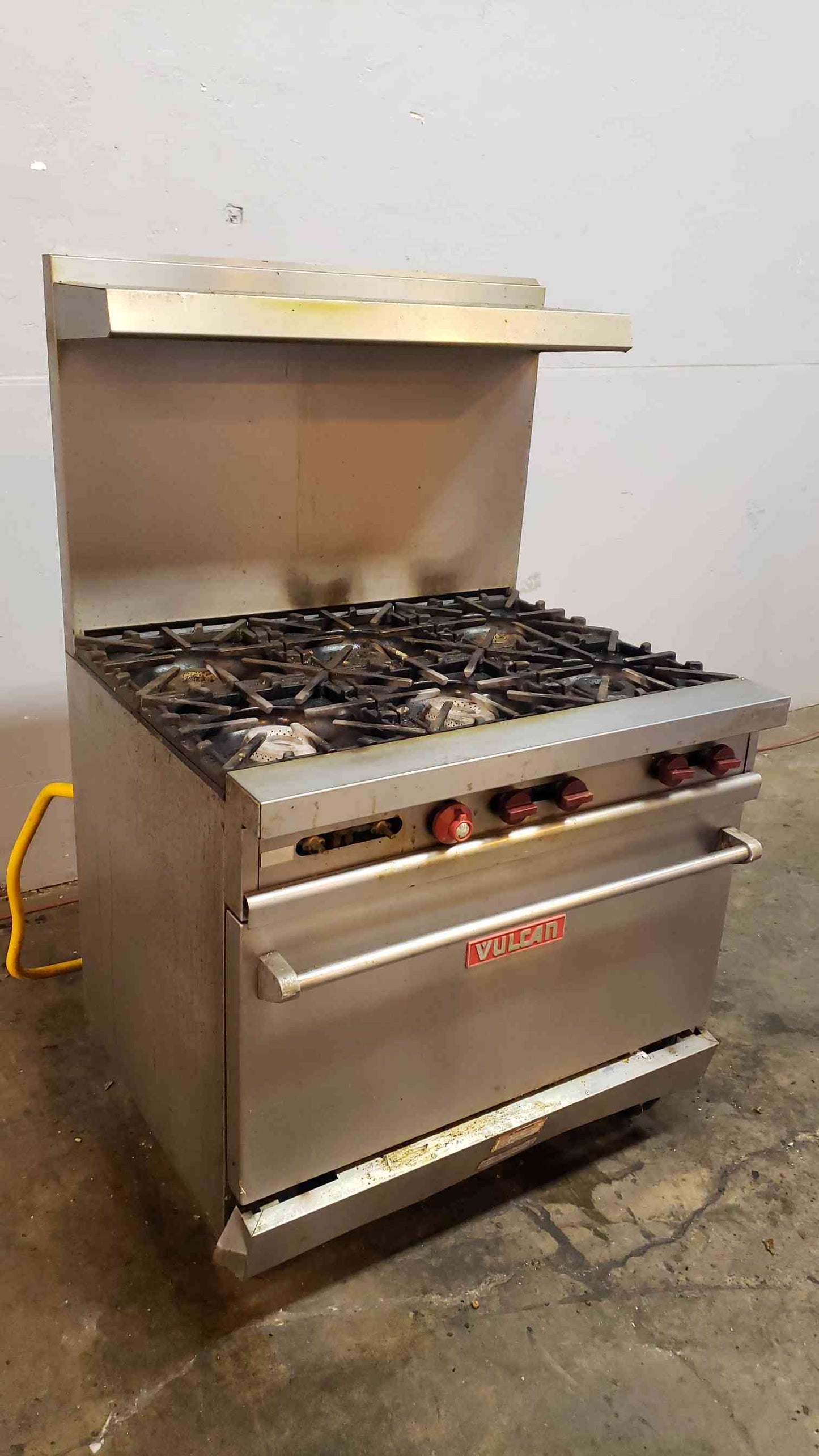 VULCAN Stainless Steel 6 Burner Oven VG36 Commercial Gas Range Stove(100786)