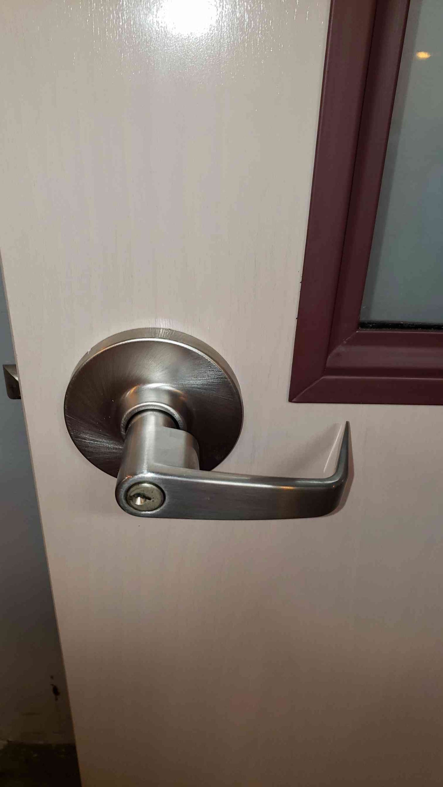 Brown and Tan Swinging Door with Window (SKU: 1382AA)(1382AA)