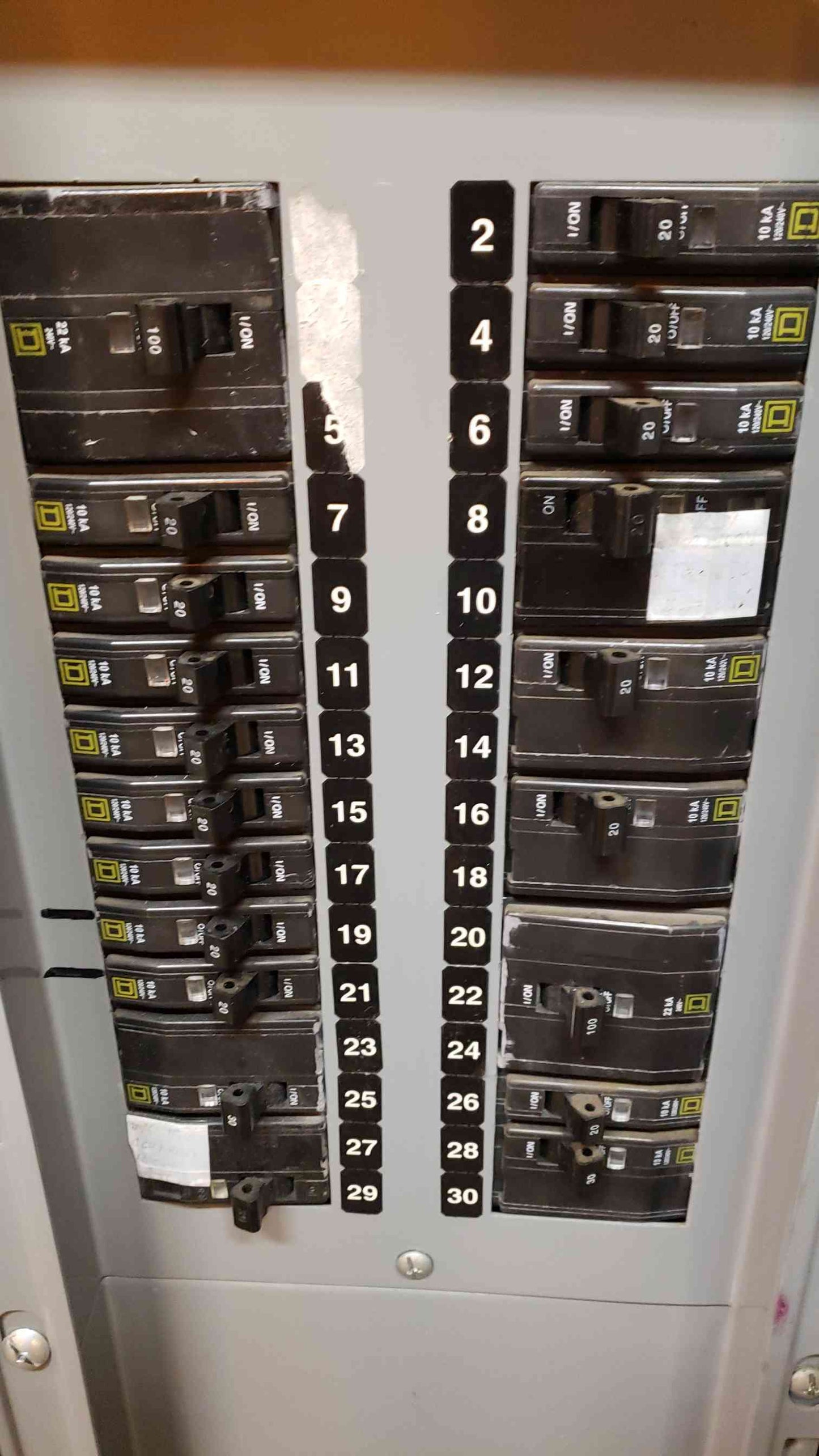 225A NQOD Square D Panel Board MHC44SHR 208V LOADED W/ Main(100308)