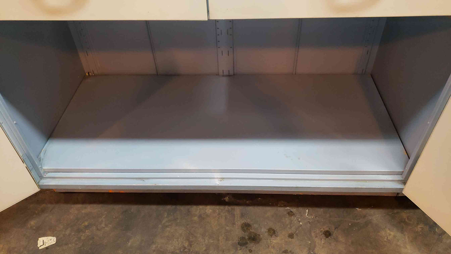 8' Blue and White Kewaunee Casework W/ 7 Drawers 3 Doors (SKU: 1380AA)(1380AA)