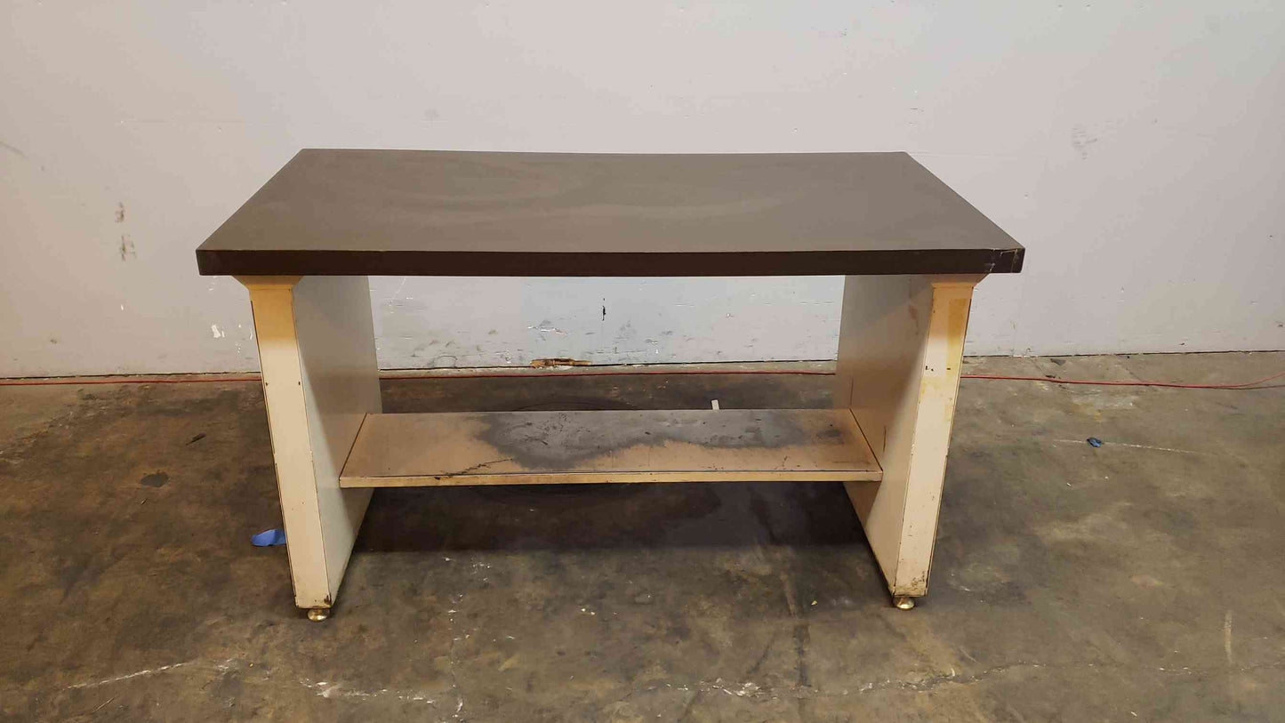 5' Brown and Gray Lab Balance Table Metal Frame 2 Tier(1368AA)