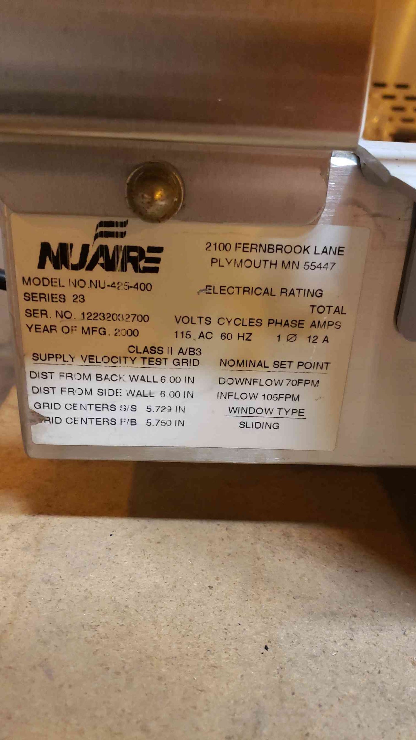 NUAIRE 54" Biological Safety Cabinet NU-425-400 w/ Stand & Filter BSC Fume Hood(5390AA)