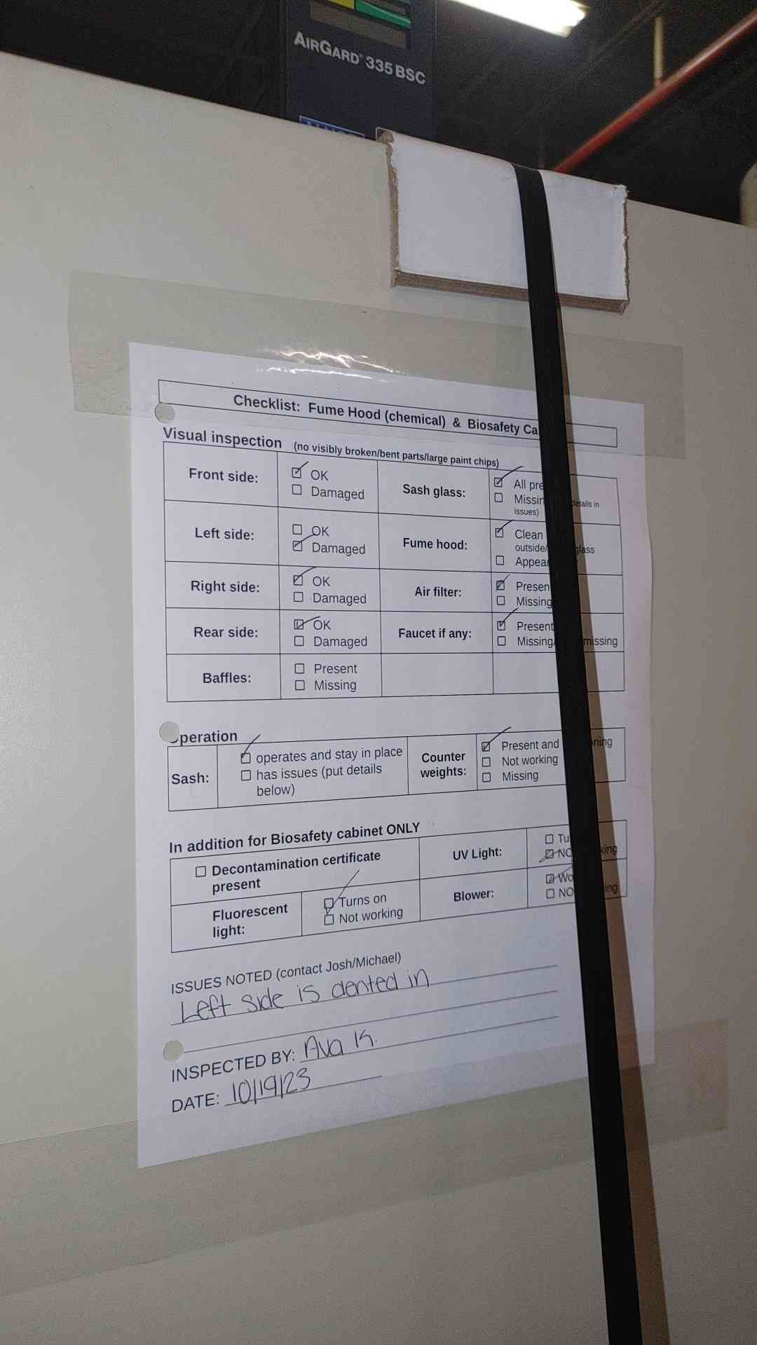 NUAIRE 54" Biological Safety Cabinet NU-425-400 w/ Stand & Filter BSC Fume Hood(5390AA)