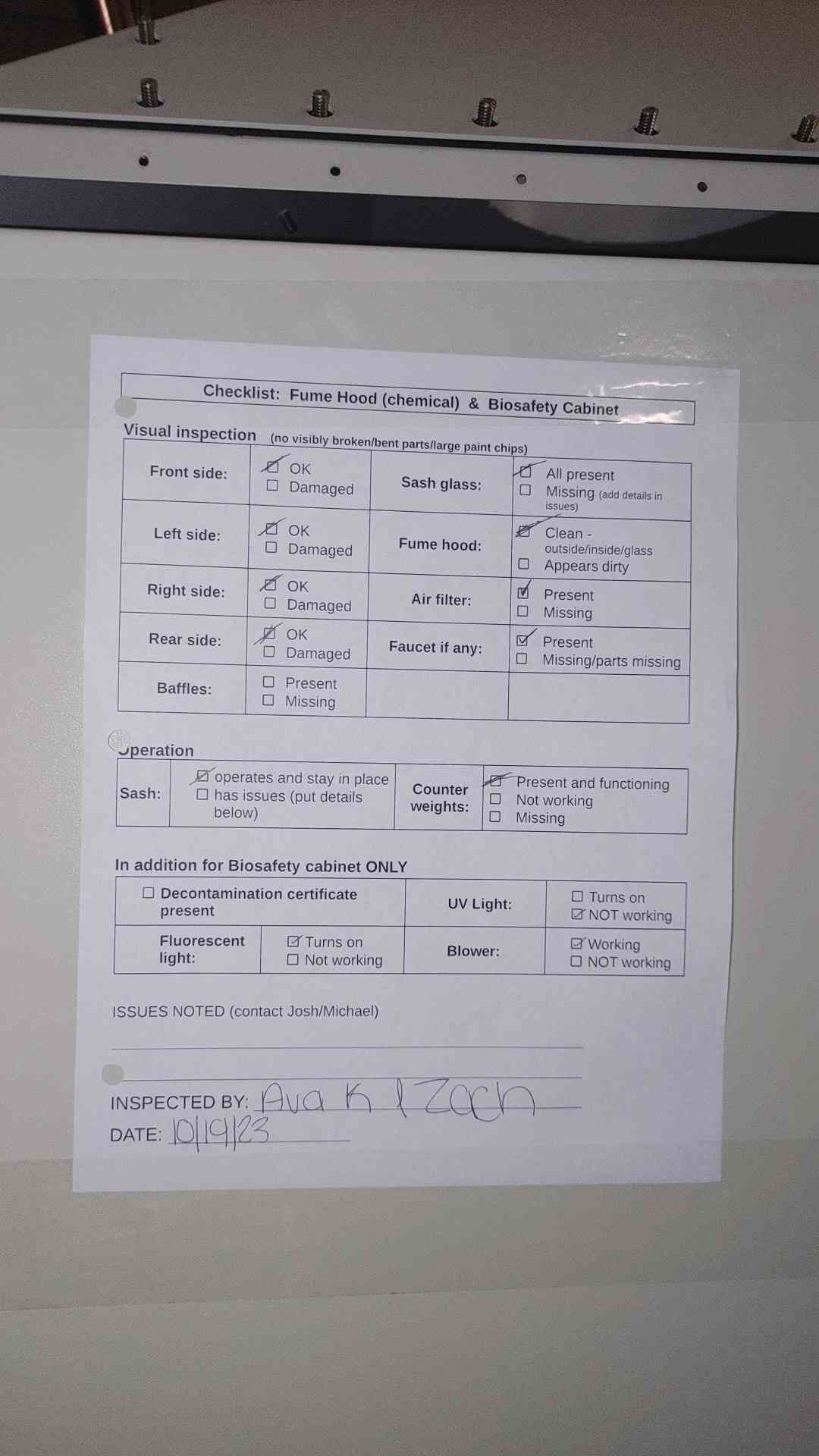 NUAIRE 78" Biological Safety Cabinet NU-425-600 w/ Stand & Filter BSC Fume Hood(101258)