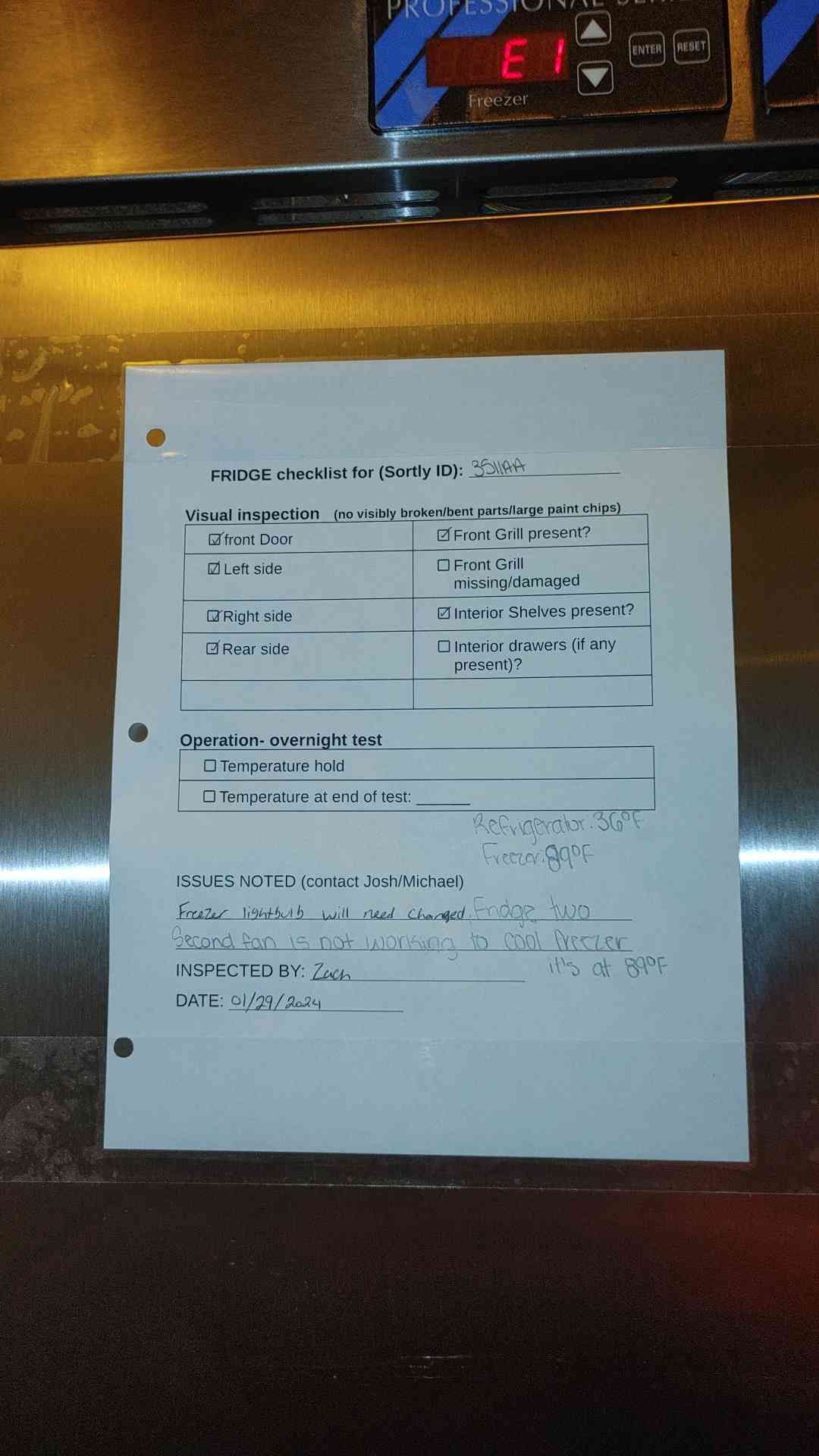 HOSHIZAKI Stainless Refrigerator/Freezer RFH1-SSB-HSE (SKU: 3511AA)(3511AA)