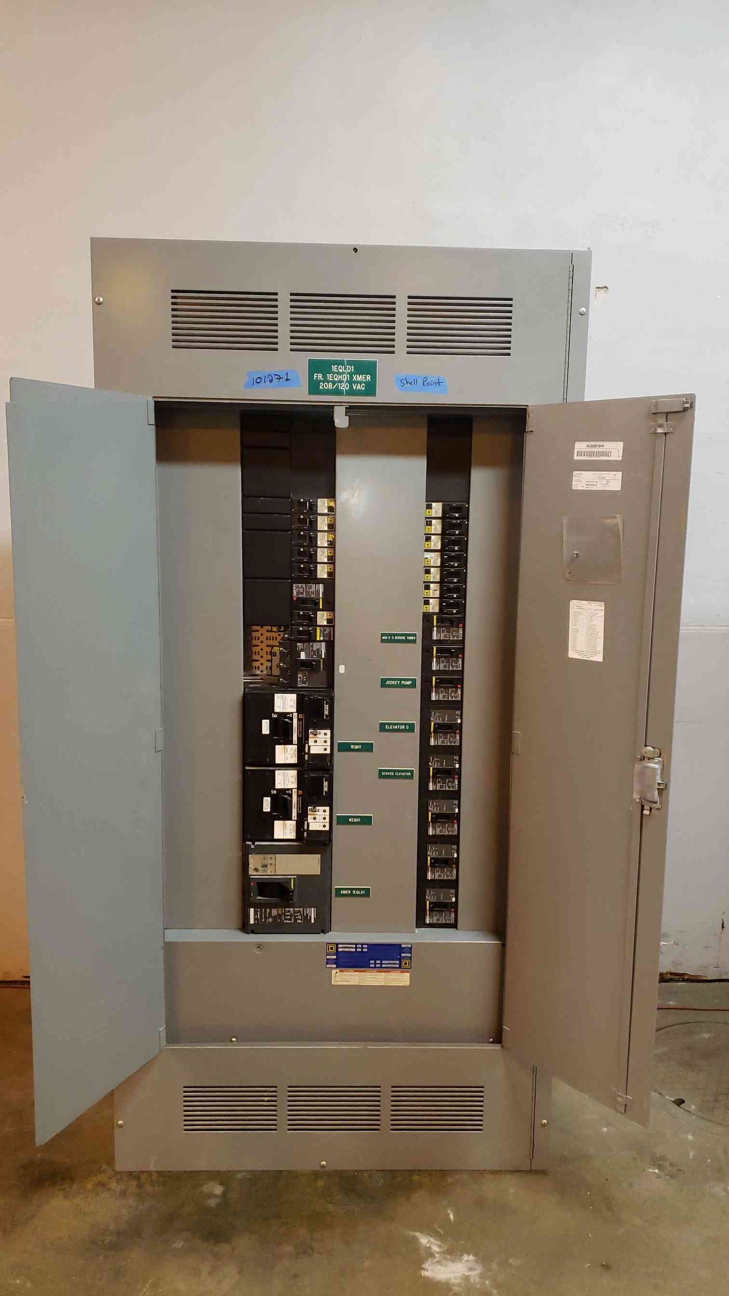 Square D I-Line 800A 120/208V Panelboard with 27 Installed Breakers (101271)(101271)