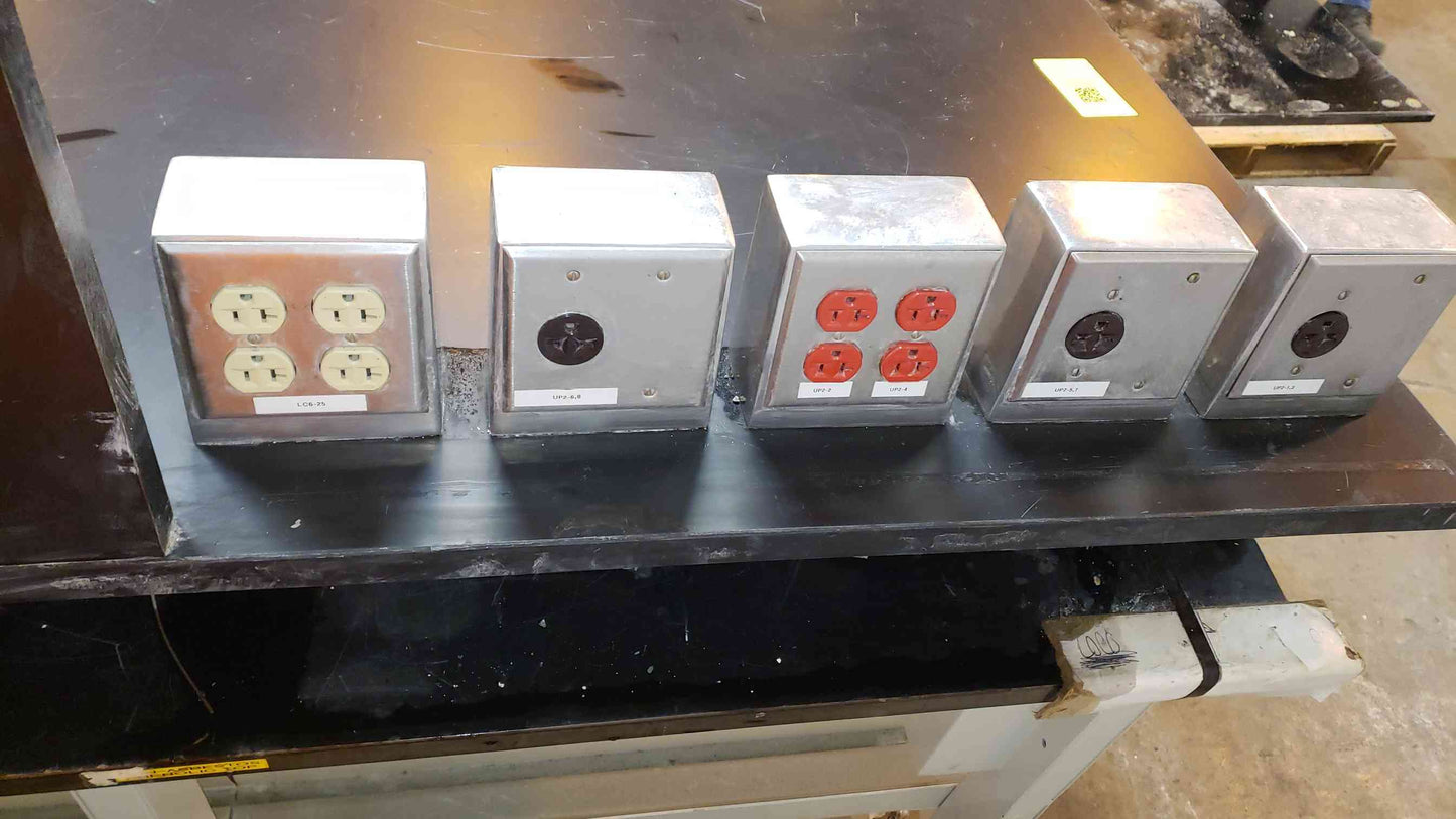 6'7"x30" Black Epoxy Countertop W/ Electrical Boxes (SKU: 2088AA)(2088AA)