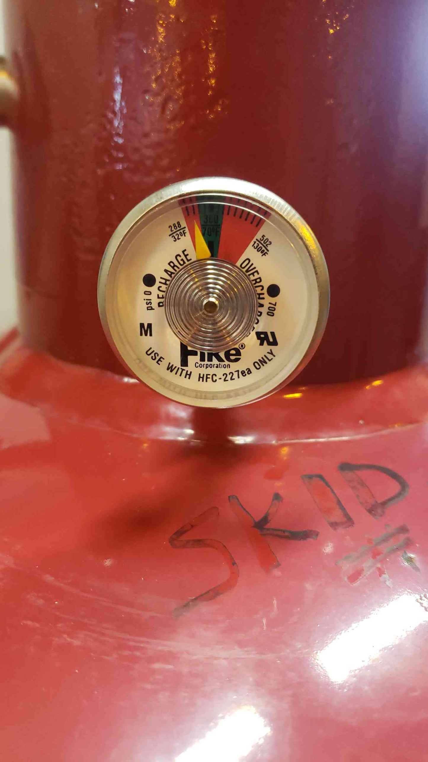 133 Lbs FM-200 Buckeye Fire Clean Agent Cylinder Partly Full (SKU: 4105AA)(4105AA)