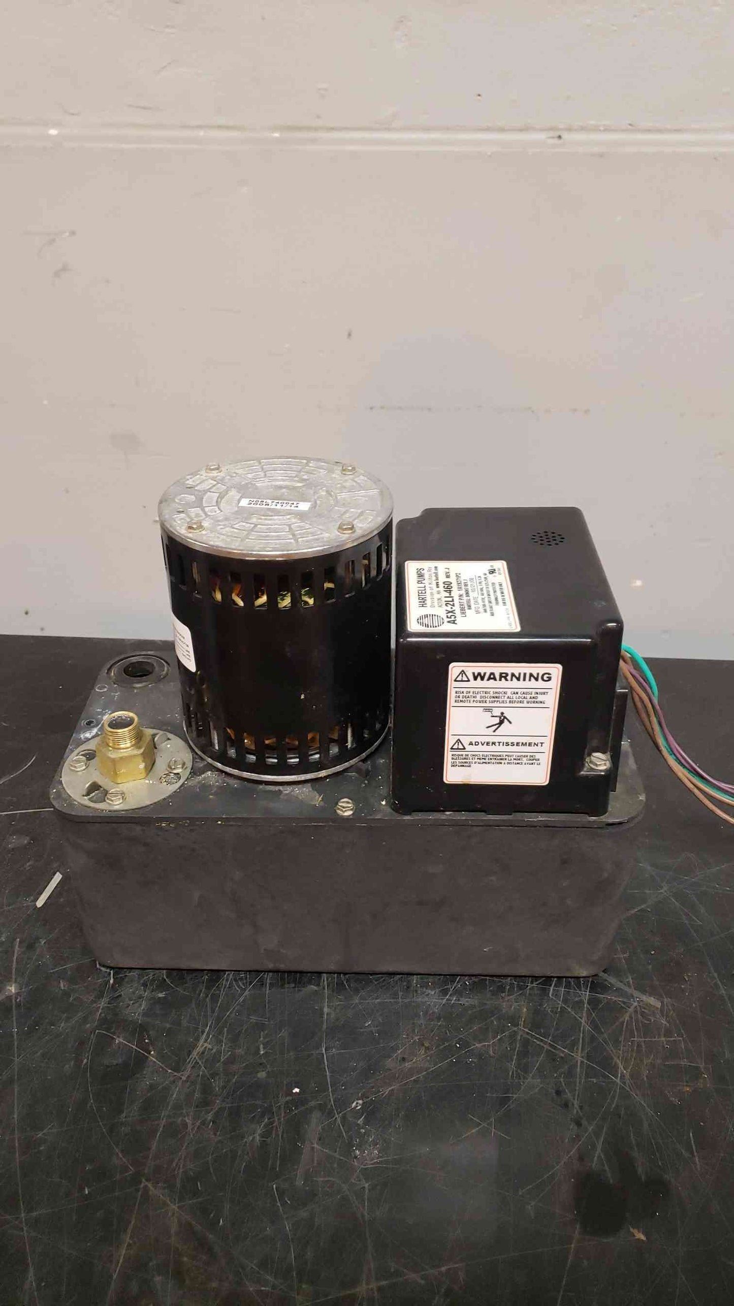 *Pickup Only* Hartell Liebert AC Pump 460/380415V 1PH 1.2A A5X2LI460 (SKU: 4566AA)(4566AA)