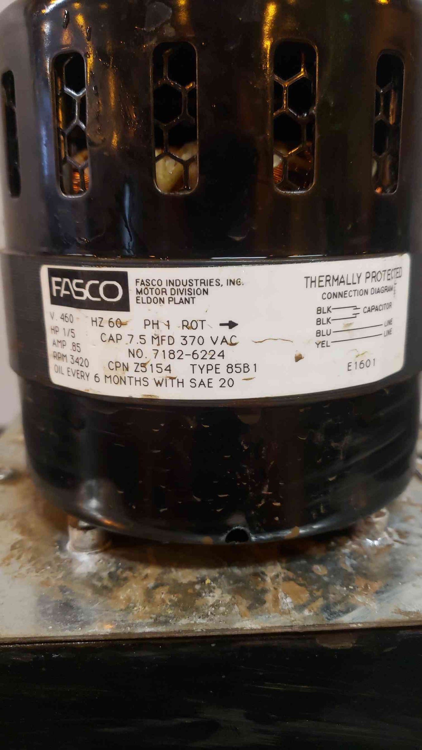 1/5HP Fasco AC Pump 460V (SKU:4577AA)(4577AA)