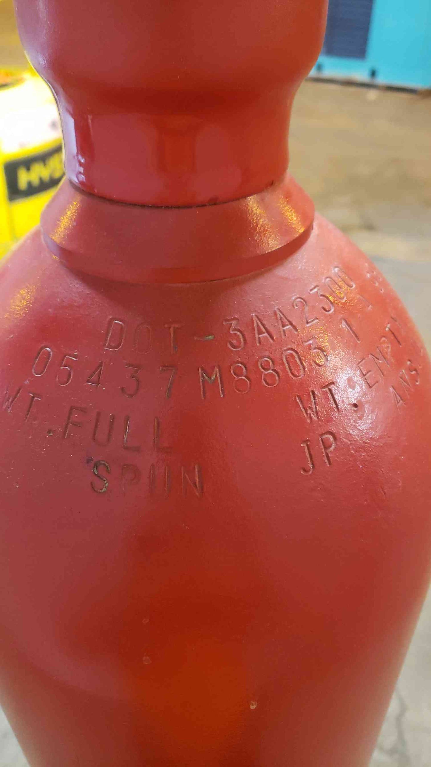 425 Cu Ft Ansul Inergen CO2 Clean Agent Fire Extinguishing Cylinders Full (SKU: 4583AA)(4583AA)