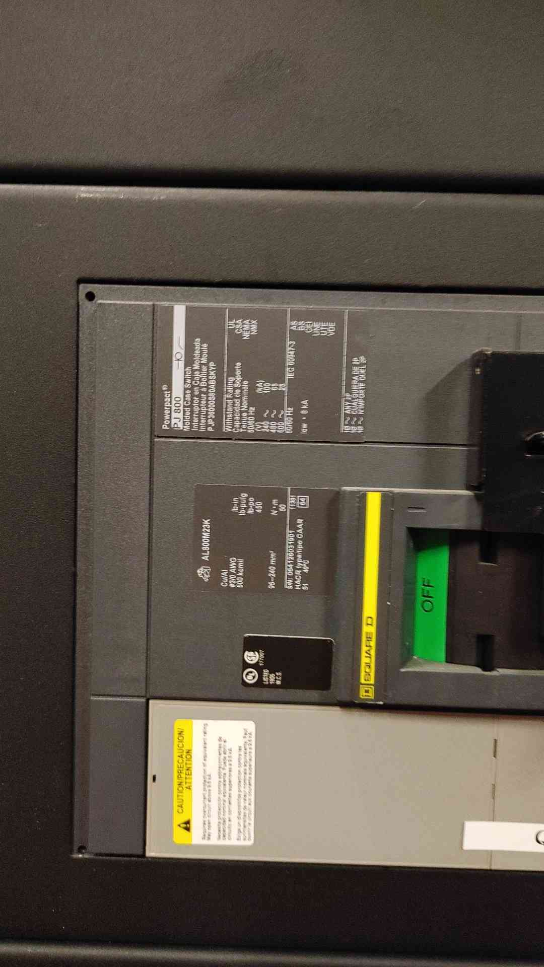 800A Square D Powerpact Breakers PJ800 (3123AA)